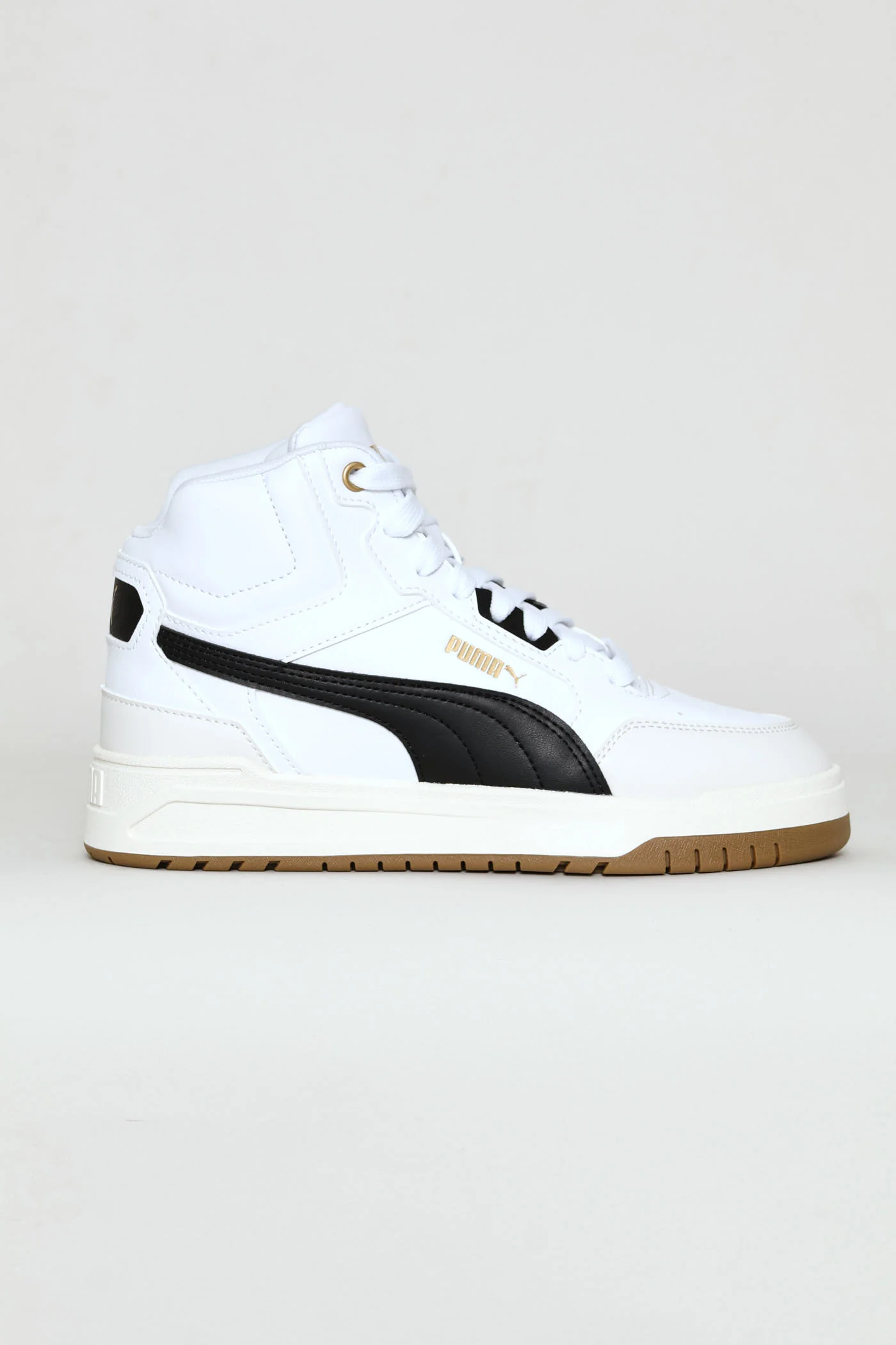Boys Shuffle Downtown Mid Jr Sneaker - White/Black - Image 3