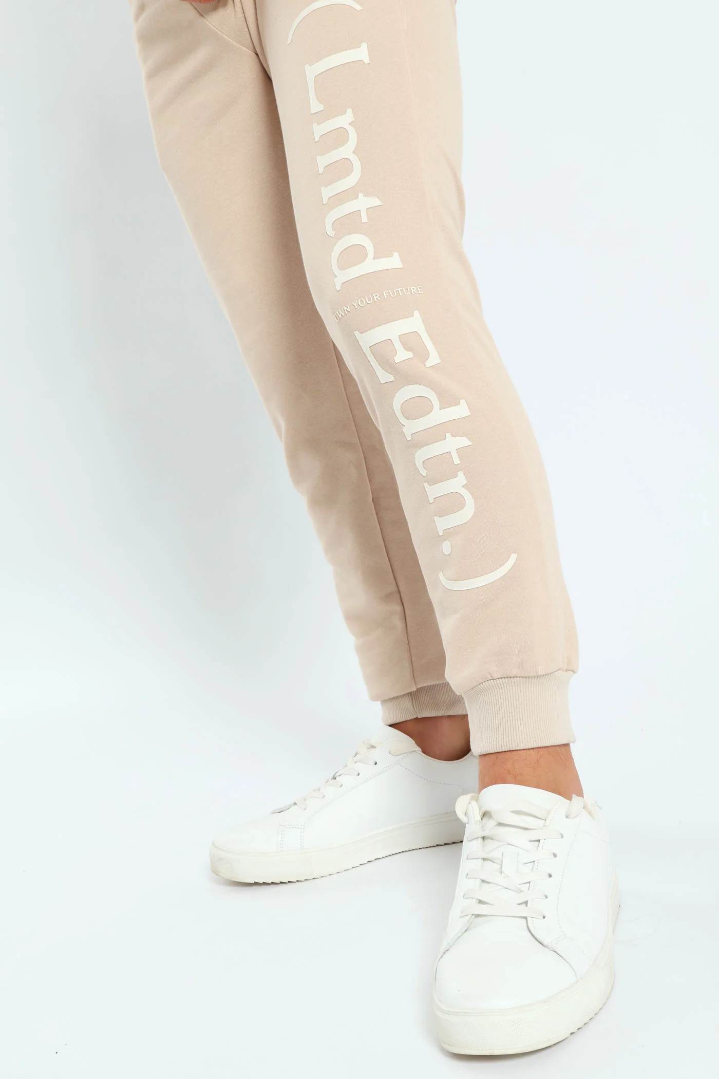 Boys Silicone Leg Print Jogger - Stone - Image 3