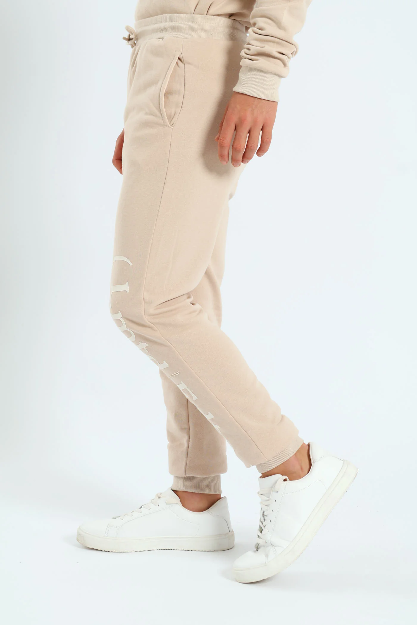 Boys Silicone Leg Print Jogger - Stone - Image 4
