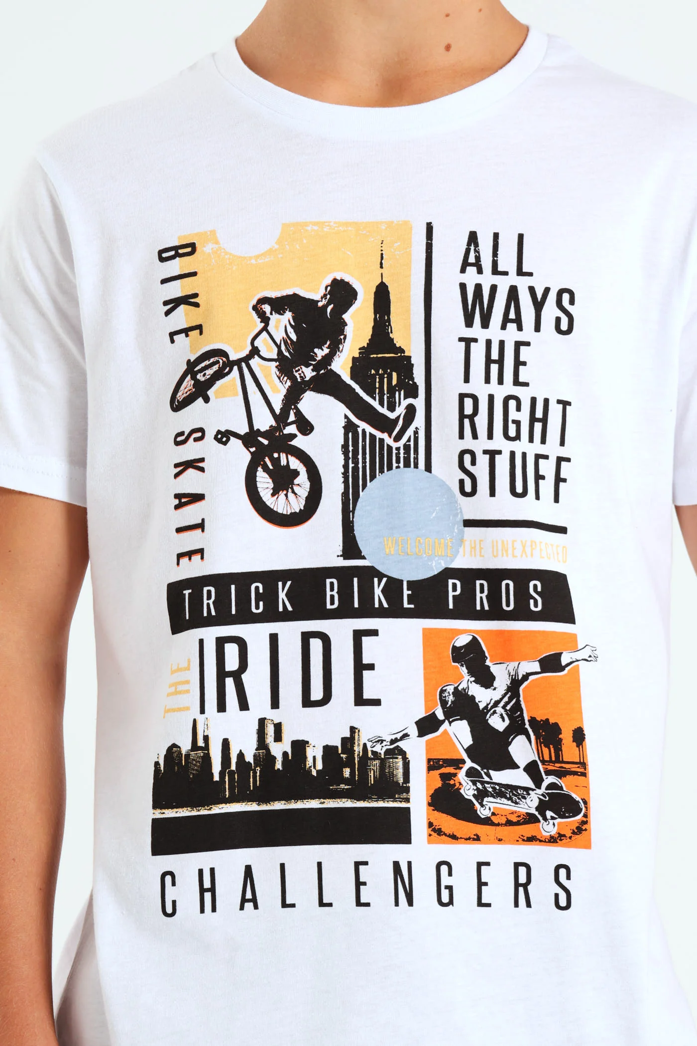 Boys Skate Bike Print Tee - White - Image 2