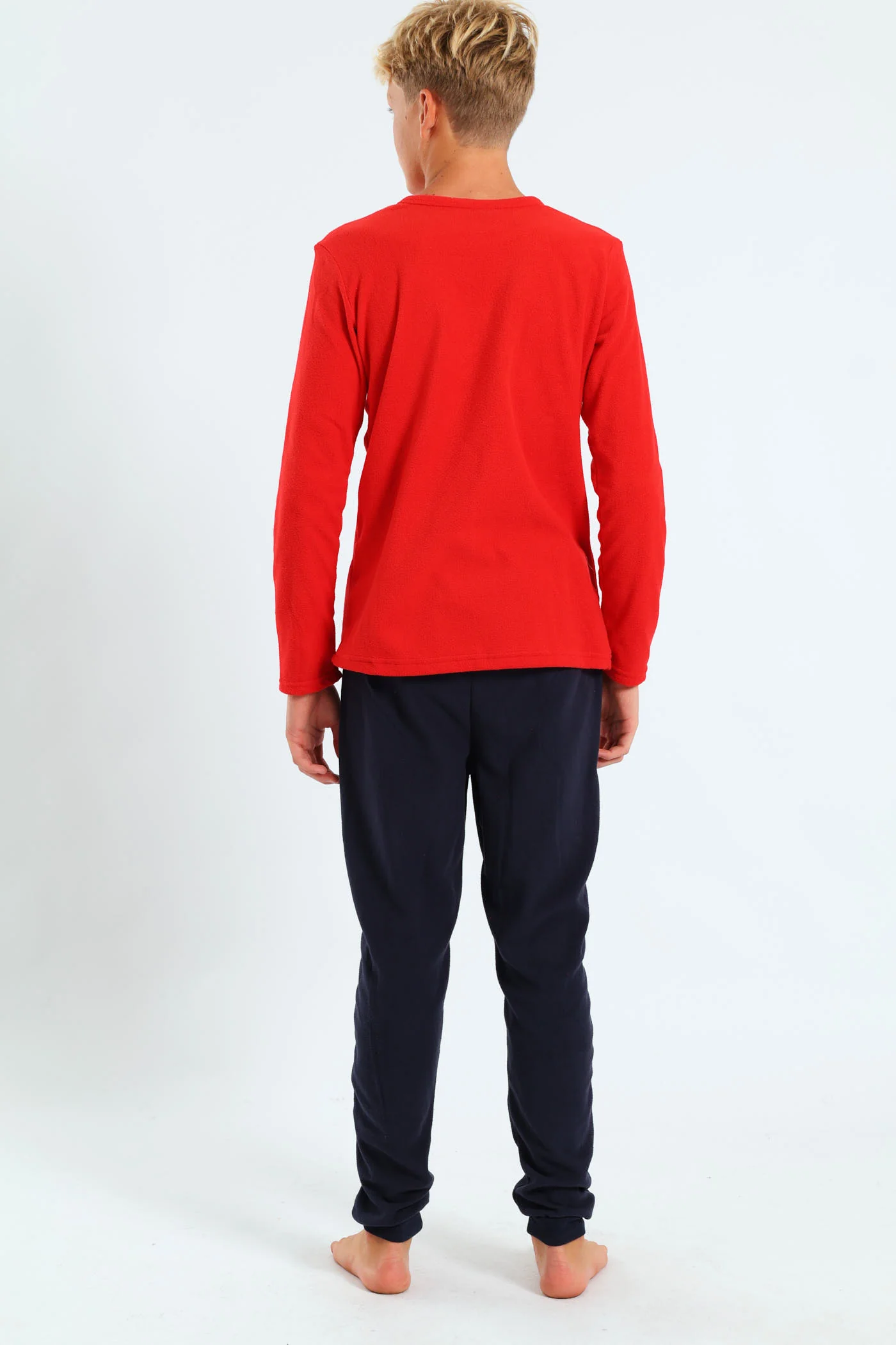 Boys Skater Legend Micro Fleece Sleep Set - Red - Image 3