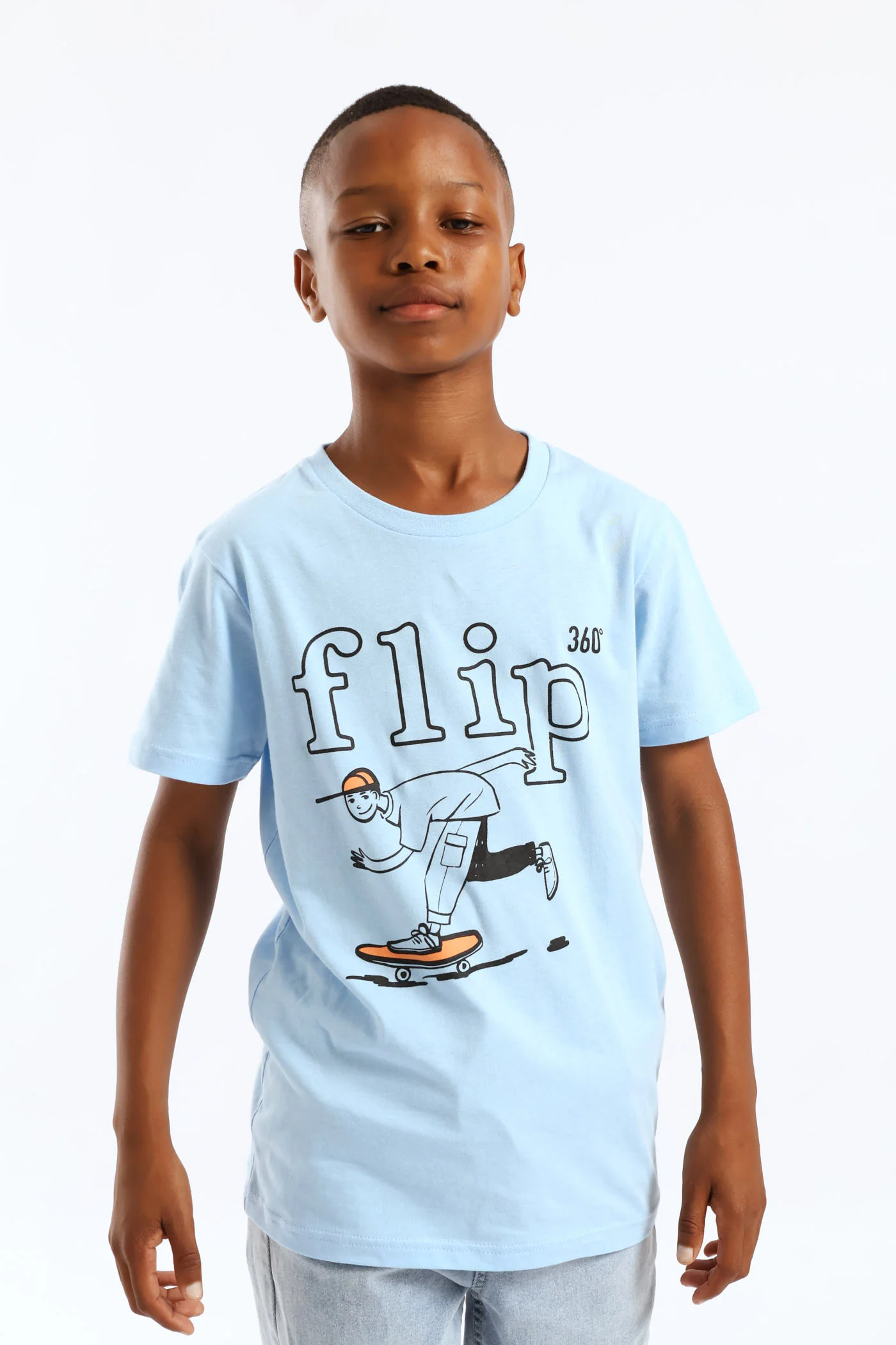 Boys Skater Print T-Shirt - Blue - Image 3