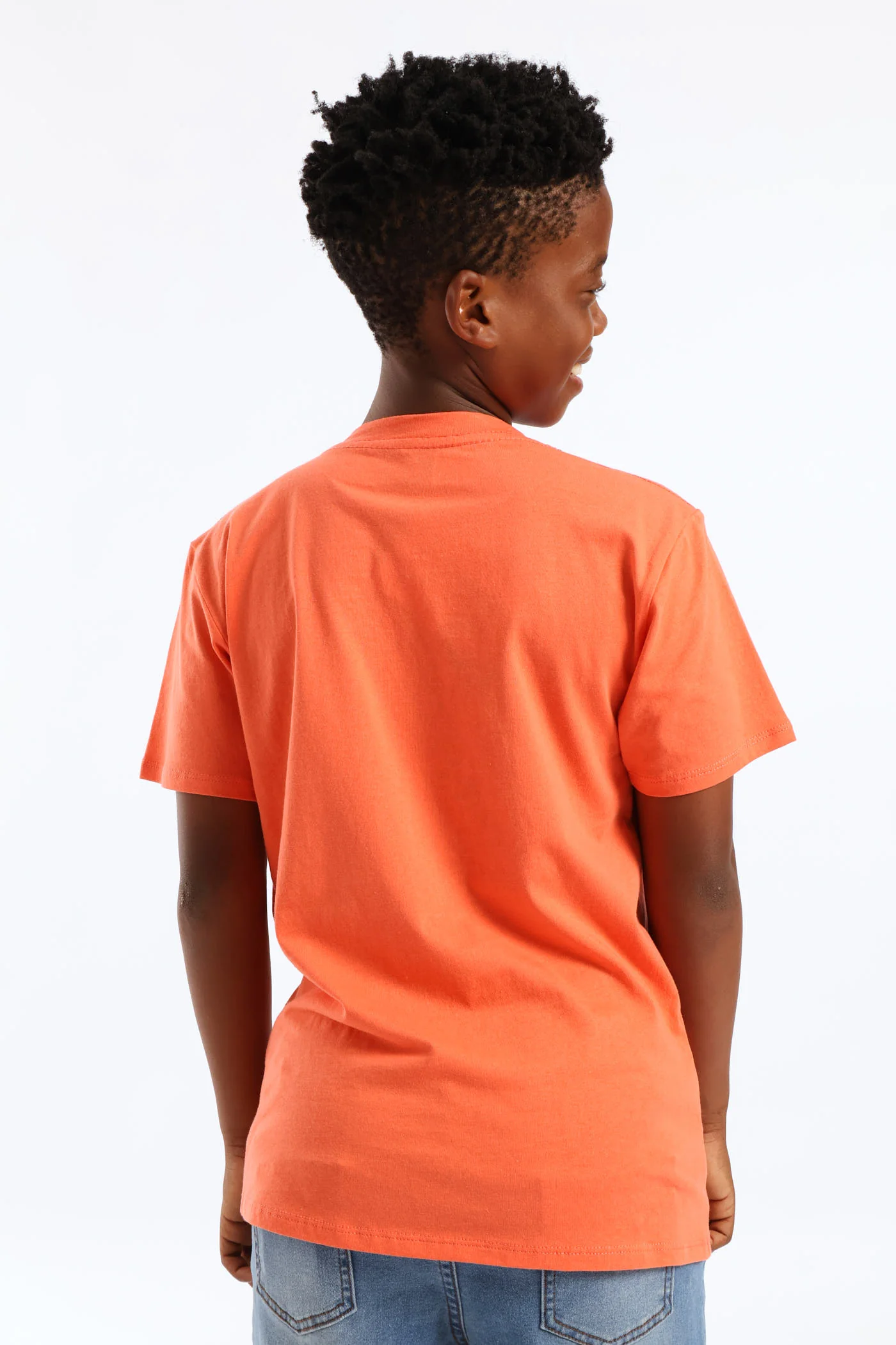 Boys Soccer Print T-Shirt - Coral - Image 5