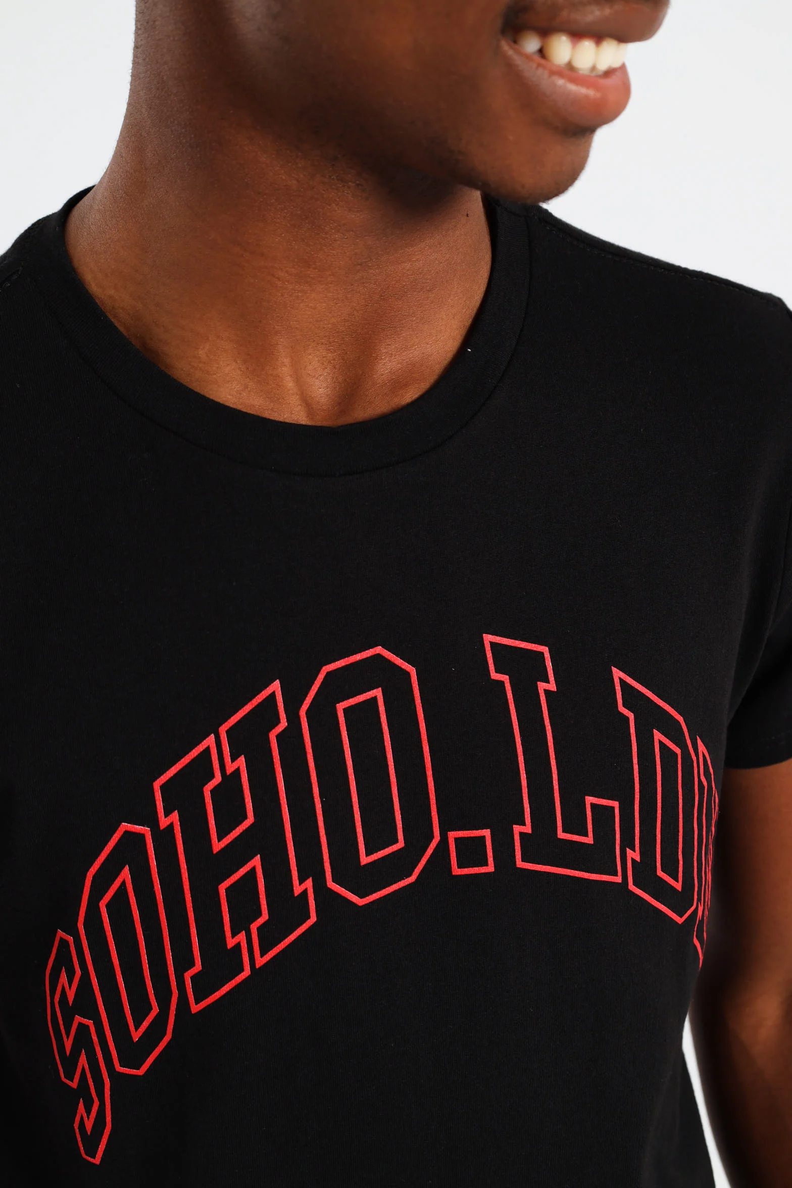 Boys Soho London Print Tee - Black - Image 4