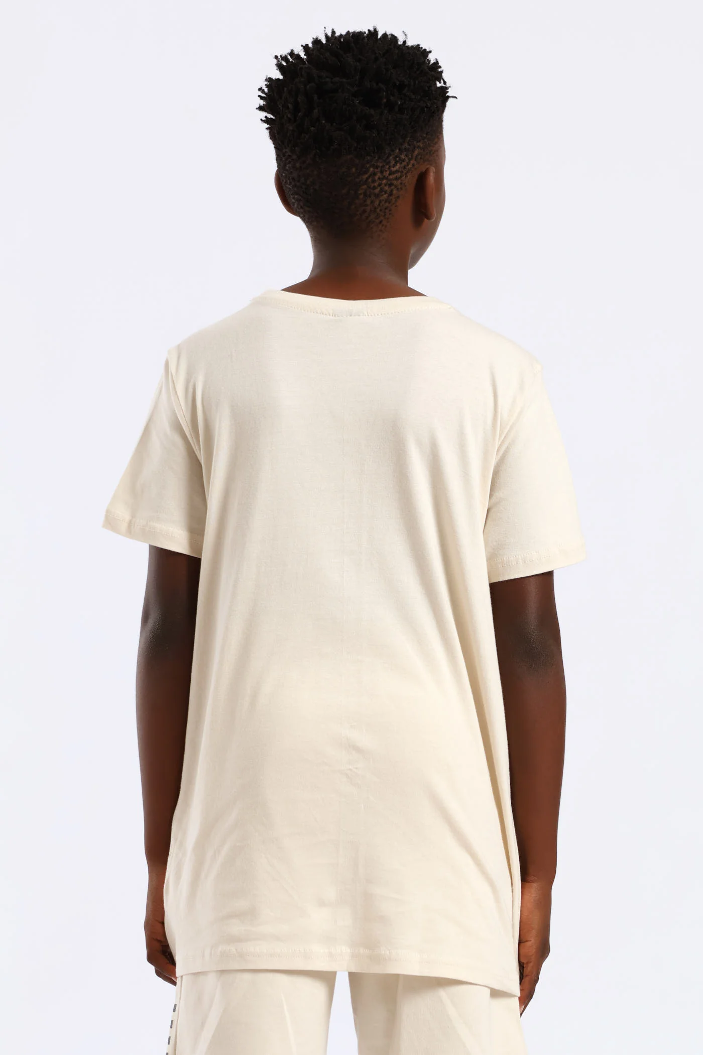 Boys Sonic Check T-Shirt - Stone - Image 3