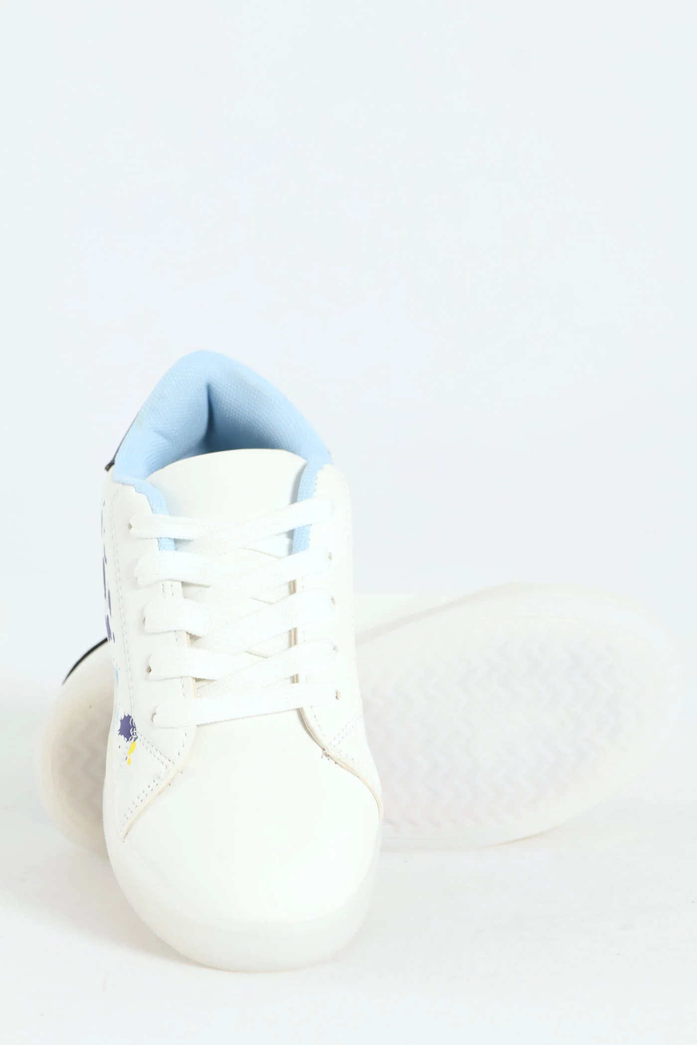 Boys Splatter Light-Up Sneaker - White - Image 5