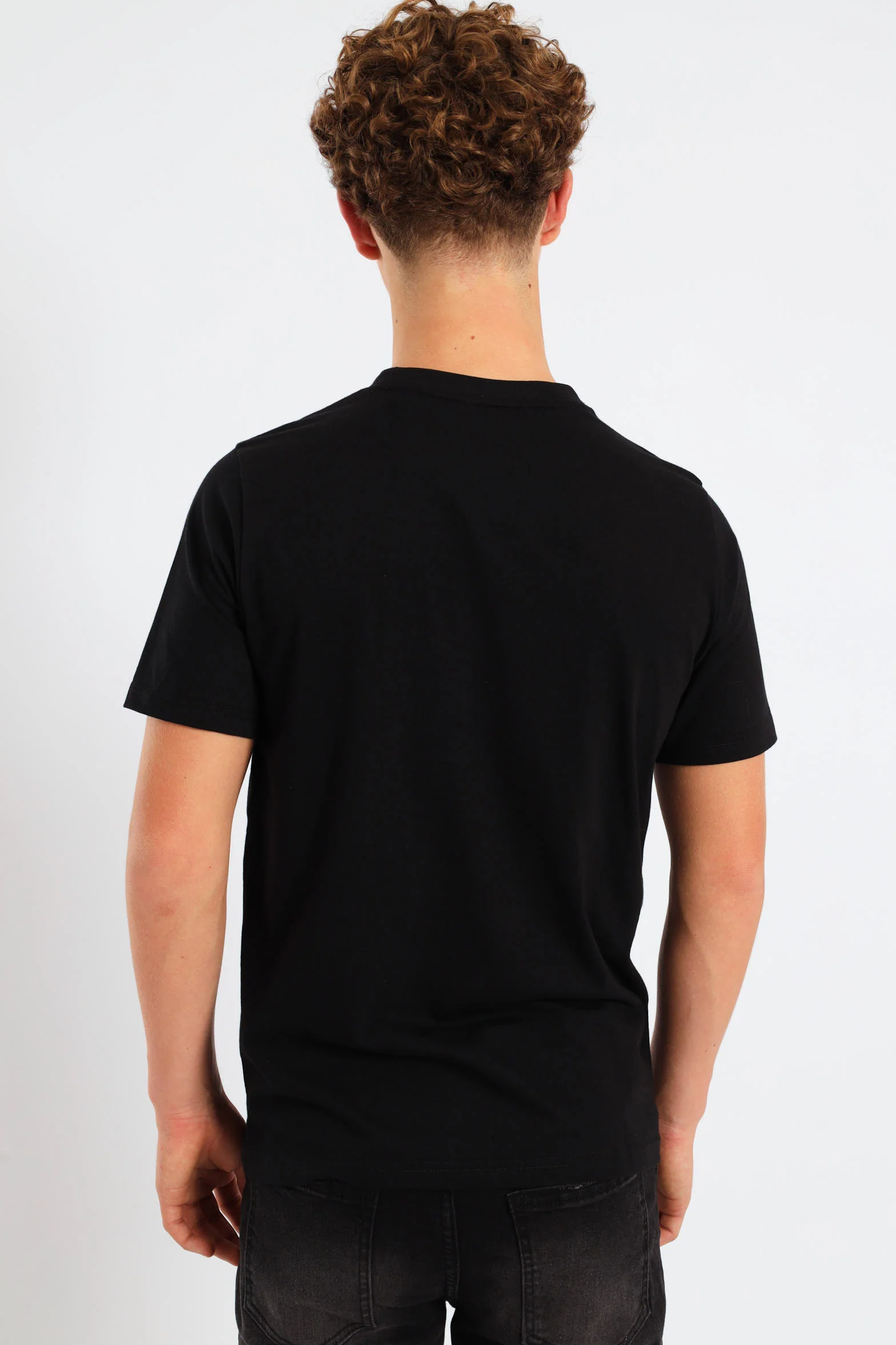 Boys Split Frame Cat Tee - Black - Image 3