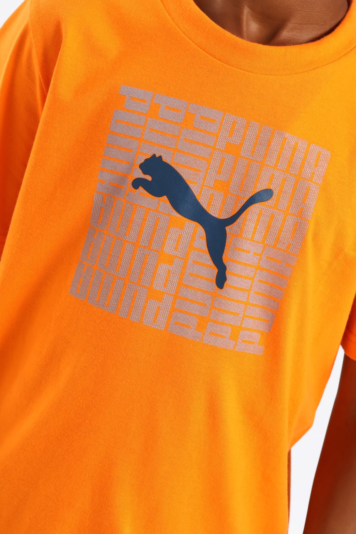 Boys Split Frame Cat Tee - Orange - Image 2