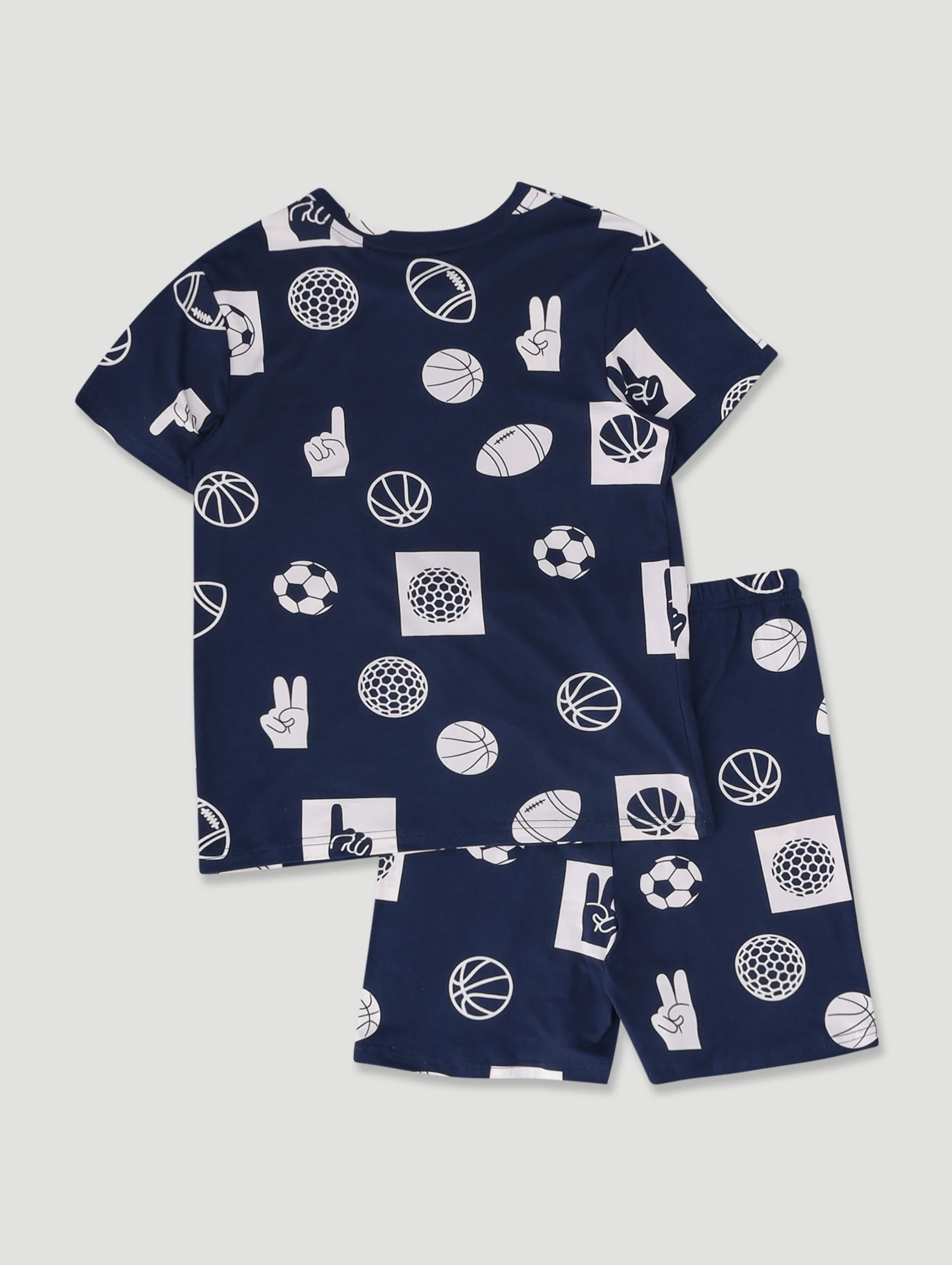 Boys Sport Print Sleep Set - Navy - Image 2