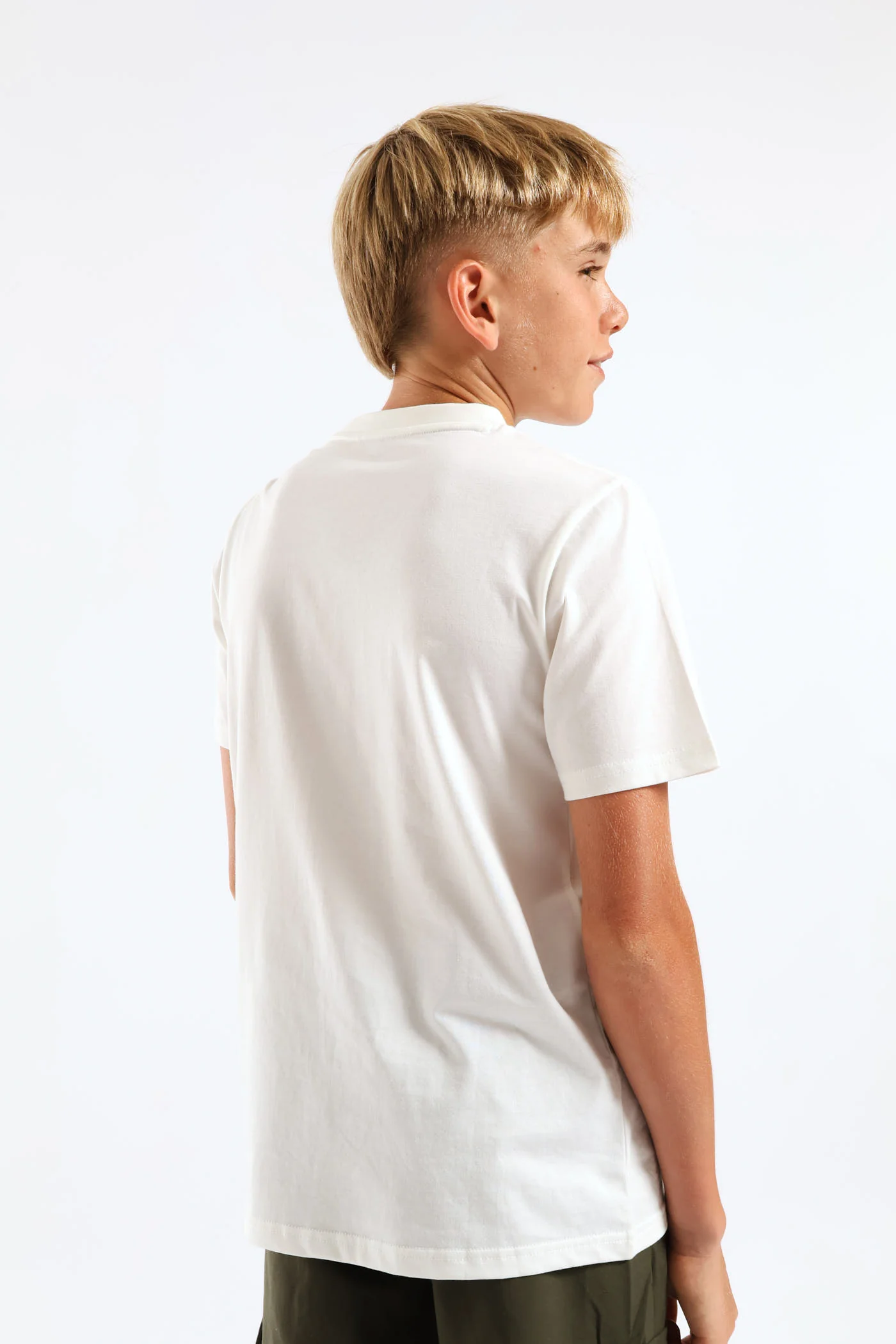 Boys Sport Tee - White - Image 4