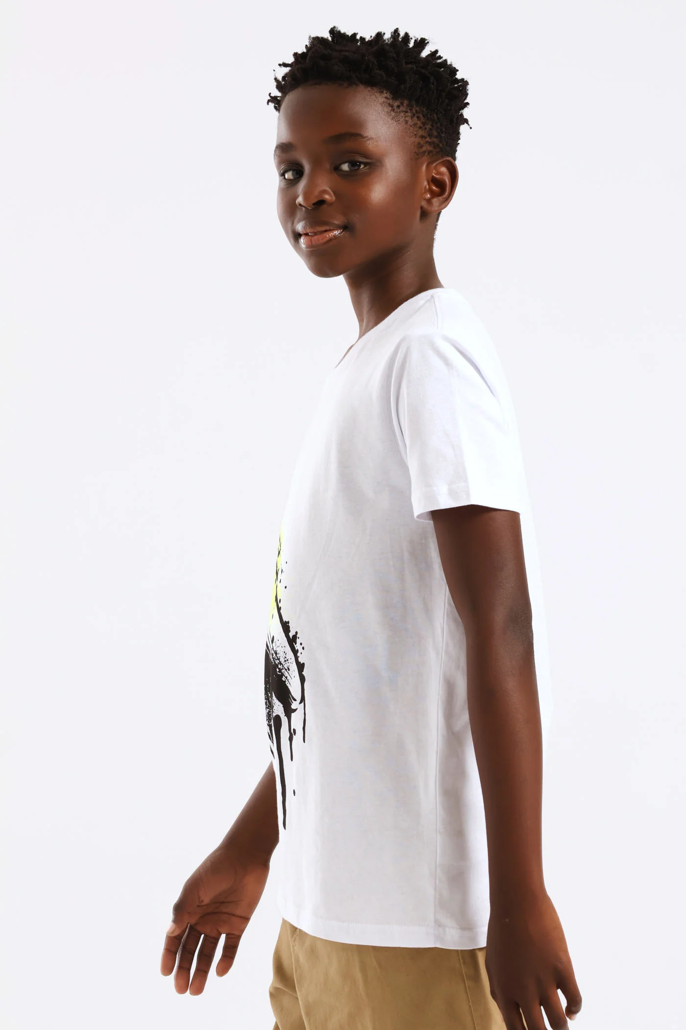Boys Spray Paint Gamer Print Tee - White - Image 3