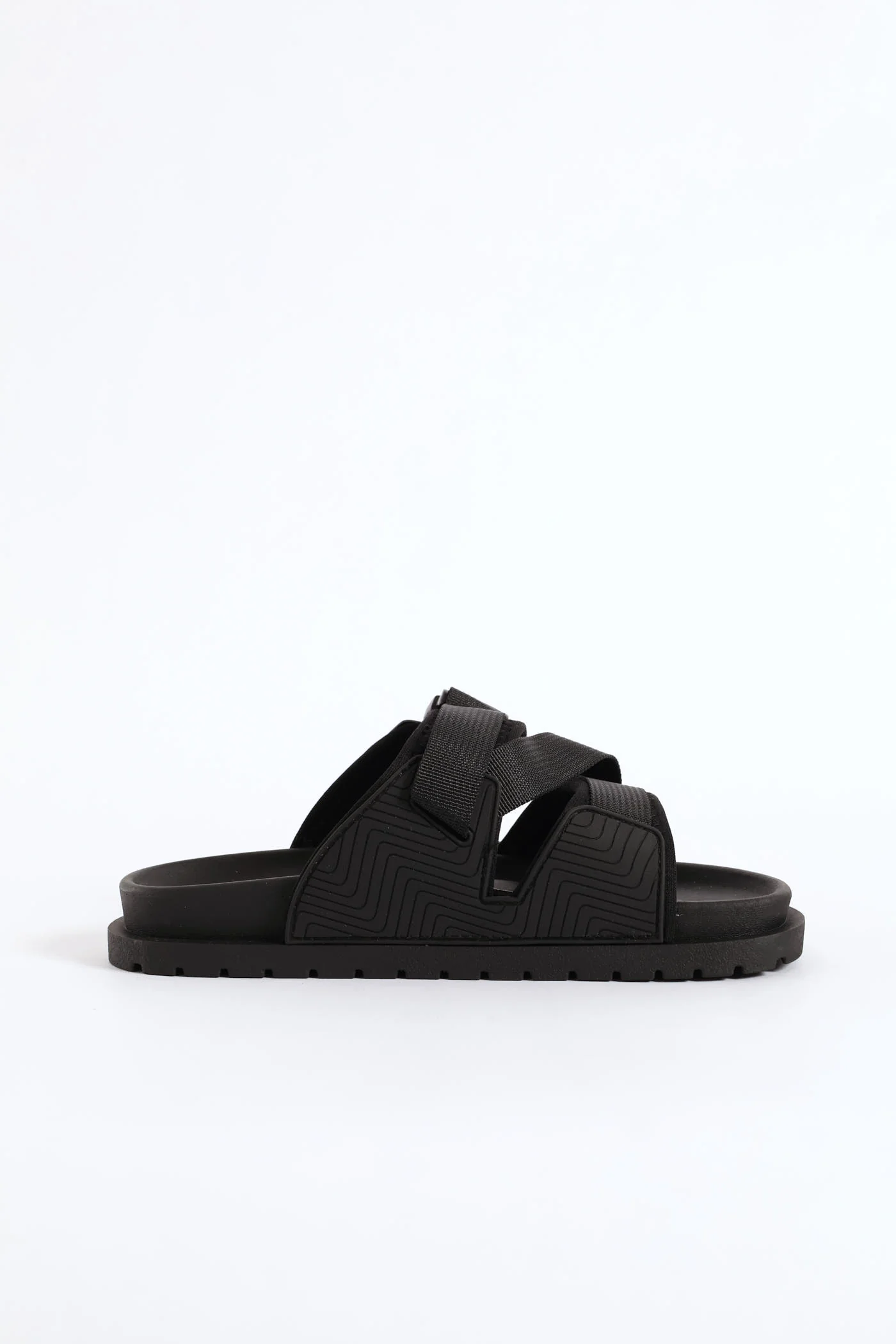 Boys Strap Utility Slide - Black - Image 3