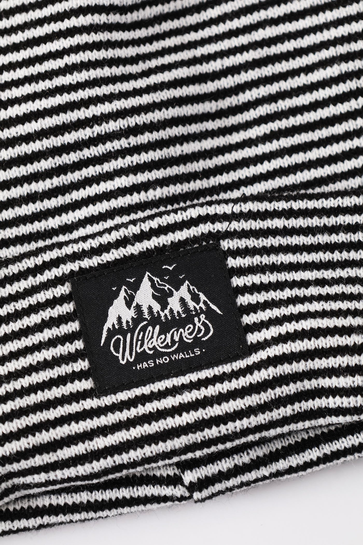 Boys Stripe Beanie - White/Black - Image 2