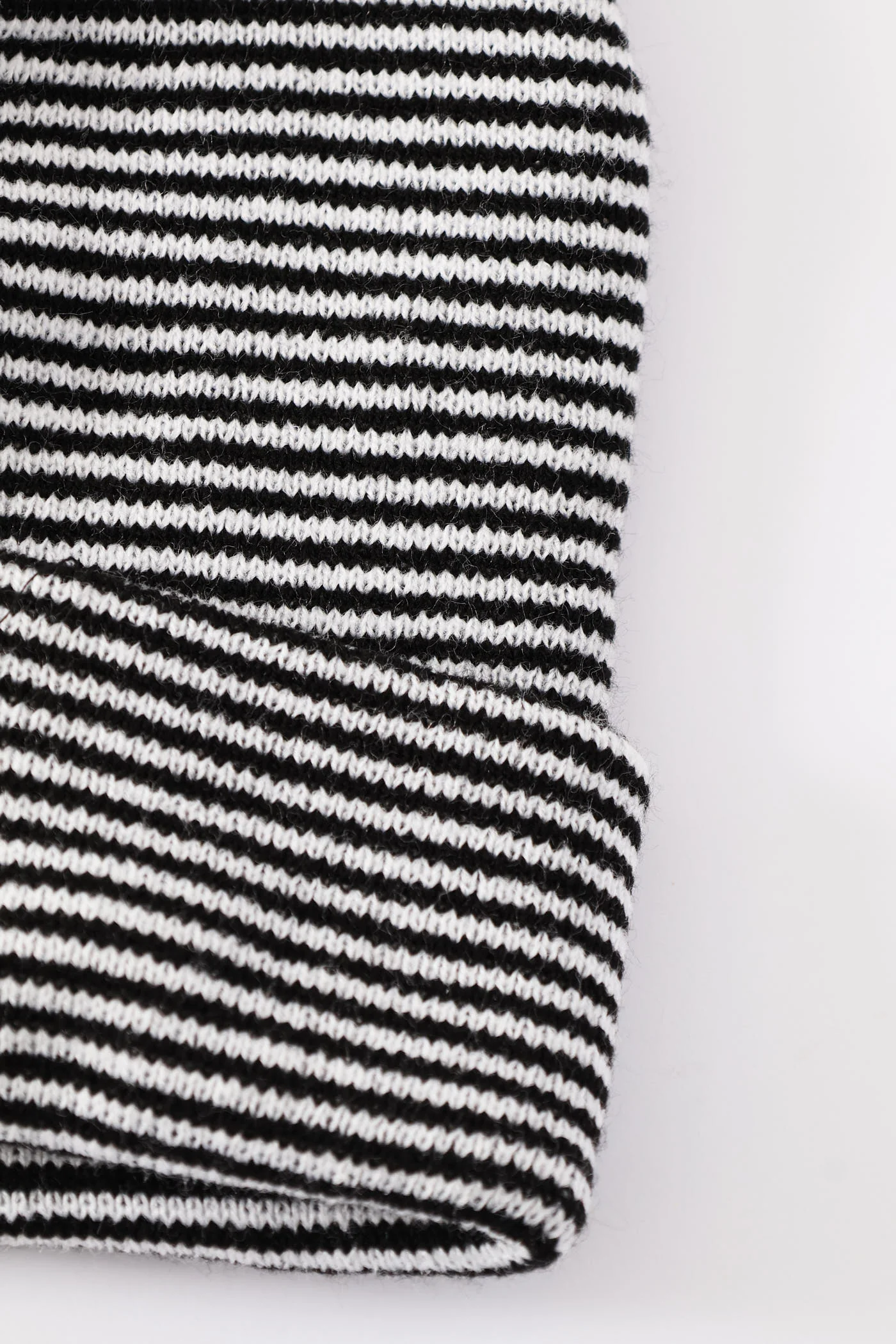 Boys Stripe Beanie - White/Black - Image 3