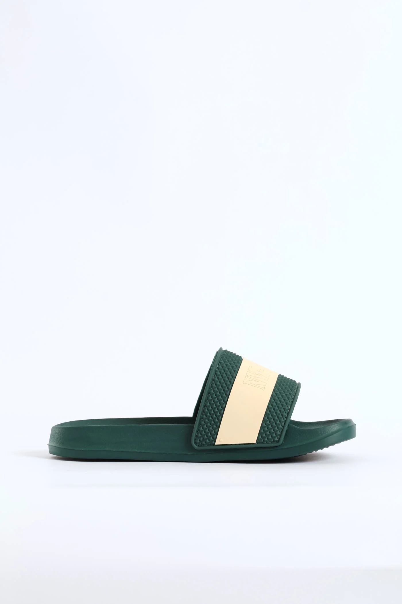 Boys Stripe Pool Slide - Green/White - Image 2
