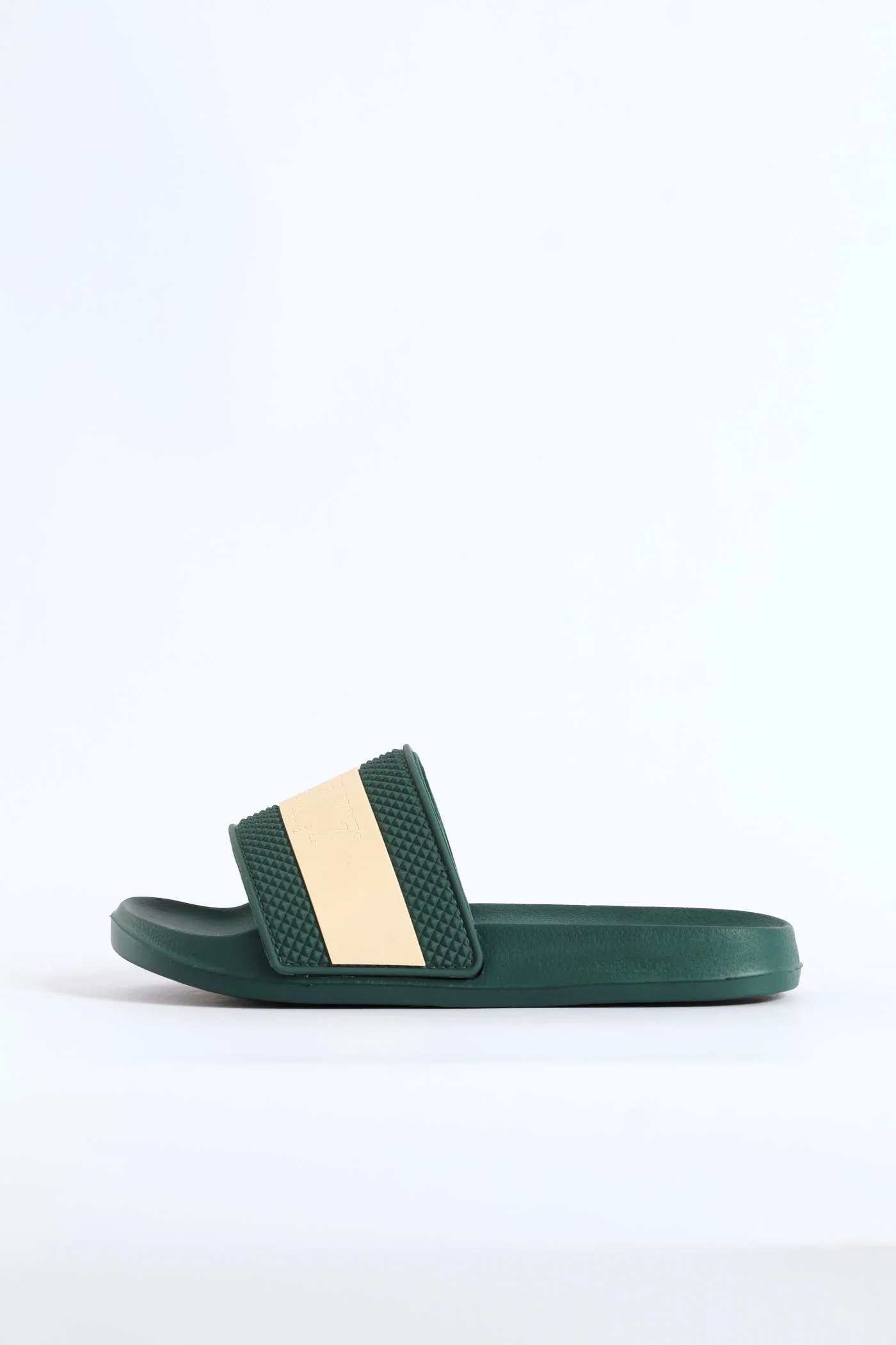 Boys Stripe Pool Slide - Green/White - Image 4
