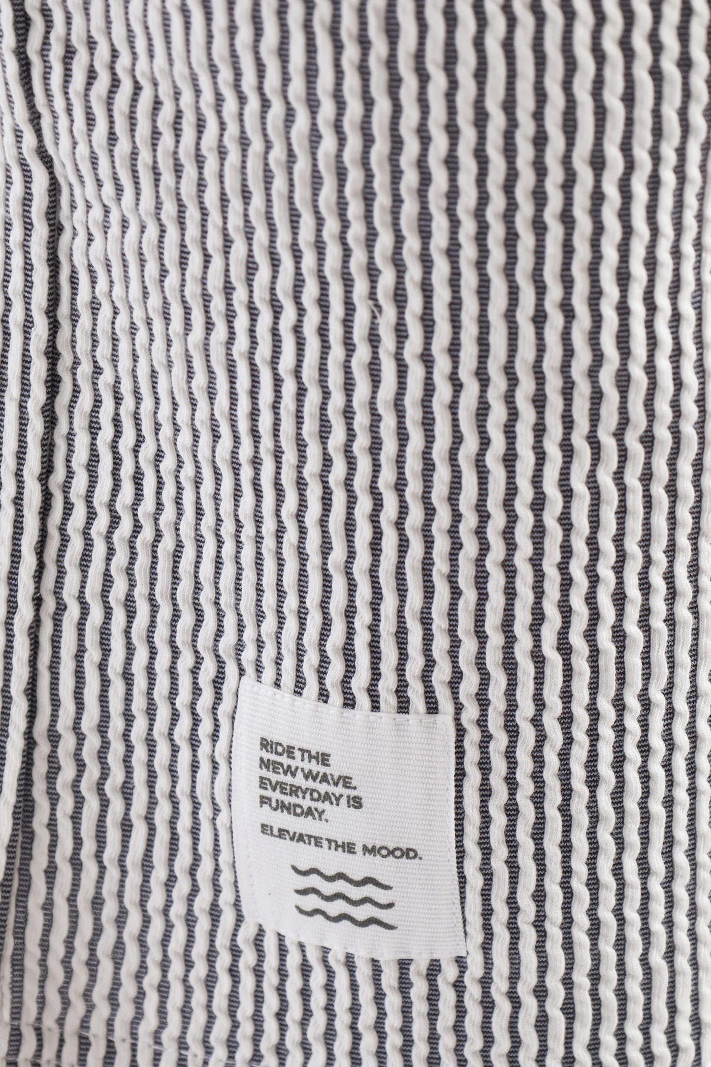 Boys Stripe Seersucker Textured Short - Denim/White - Image 7