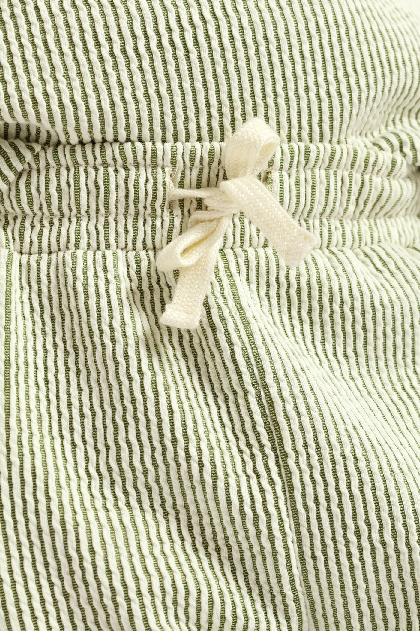 Boys Stripe Seersucker Textured Short - Olive - Image 5