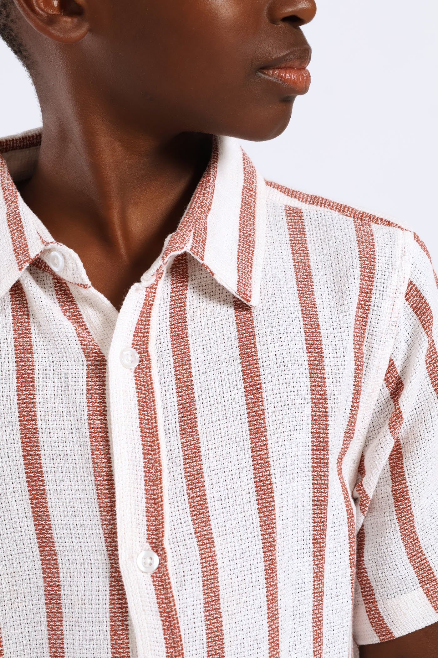 Boys Stripe Texture Shirt - Natural - Image 5