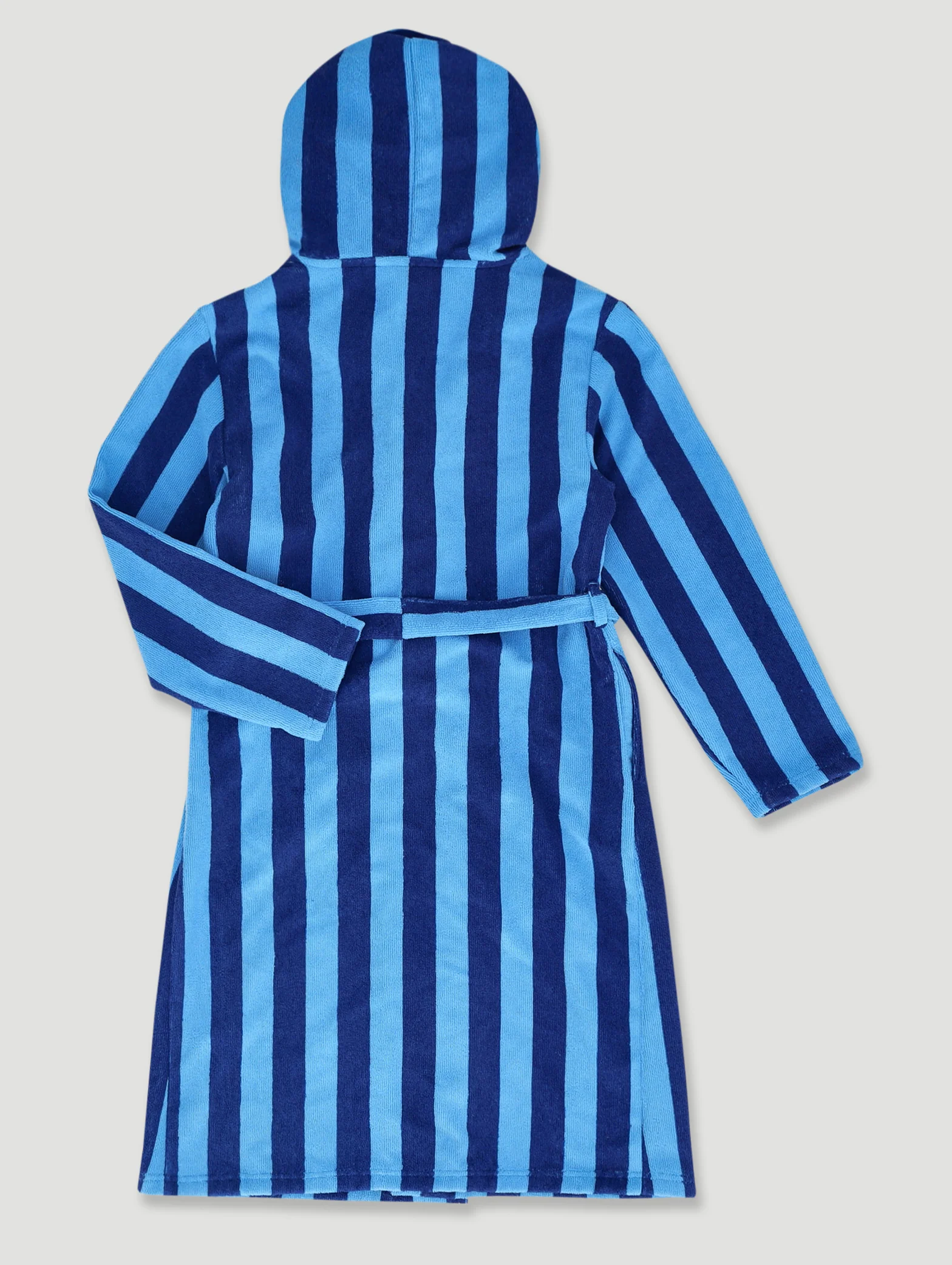 Boys Stripe Towelling Gown - Blue - Image 2