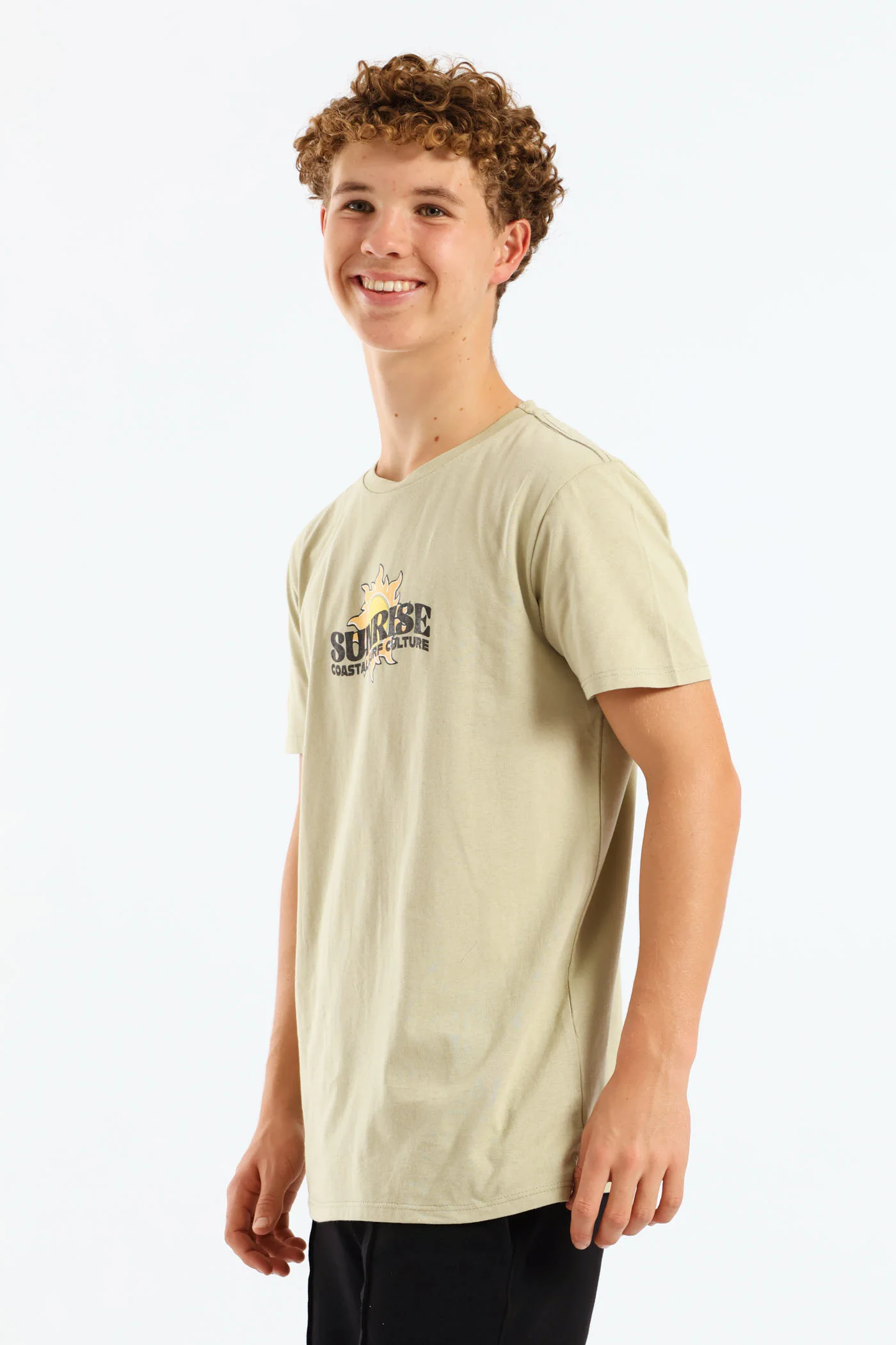 Boys Surf Sun Print Tee - Green - Image 3
