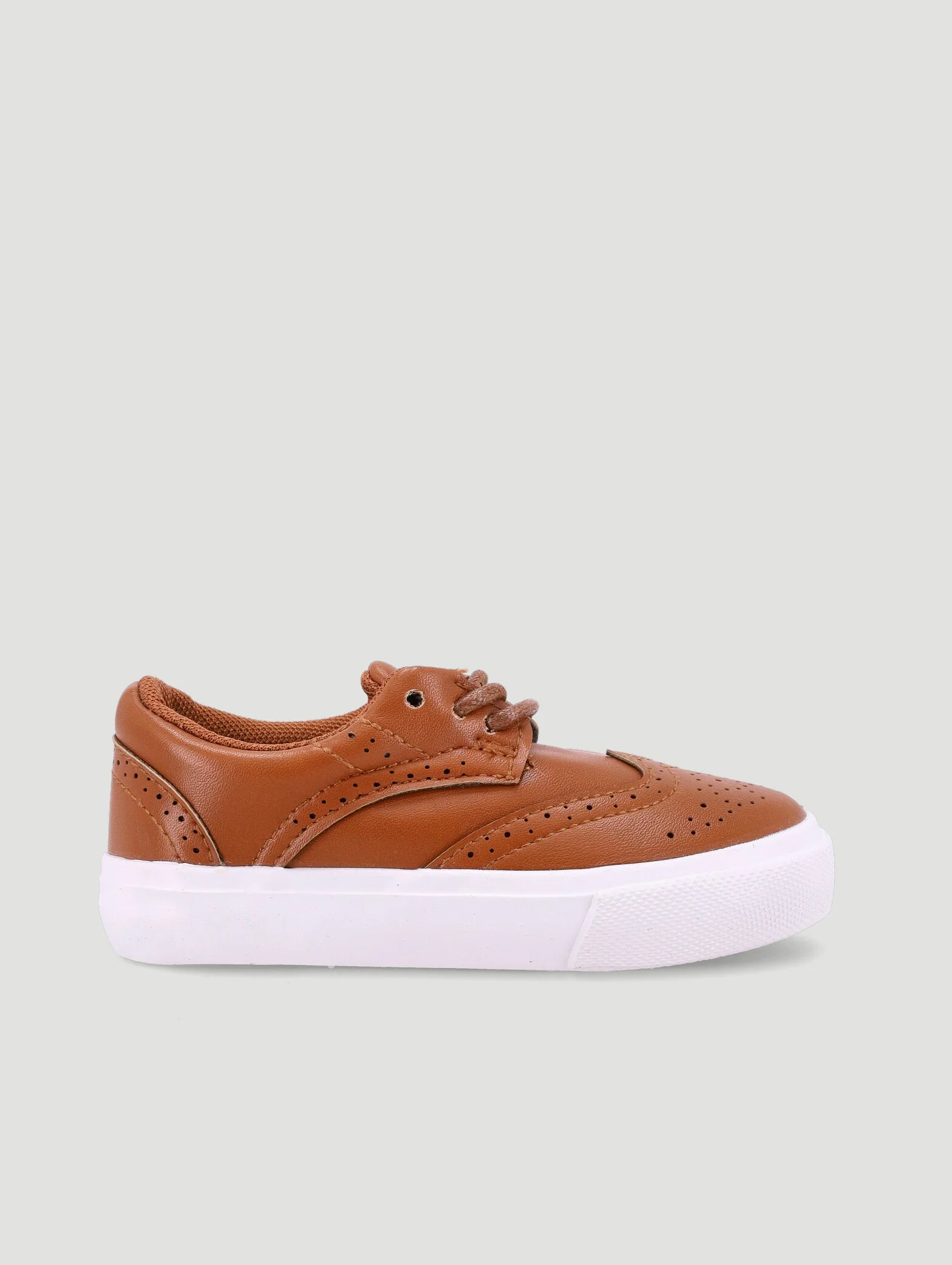 Keedo Boys Tan Brogue Smart Lace Up Occasion Shoe - Image 3