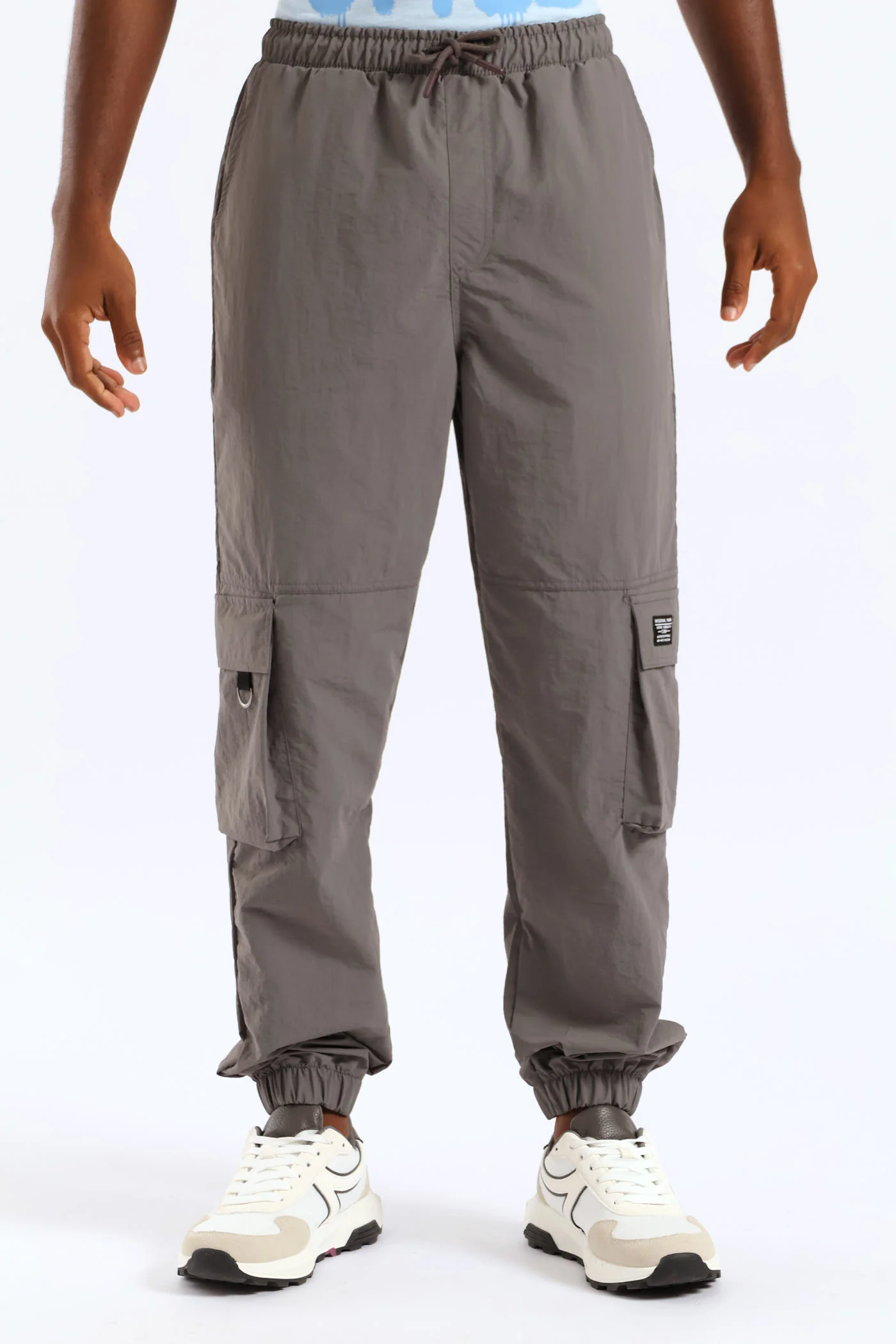 Boys Taslon Cargo Jogger - Grey - Image 2