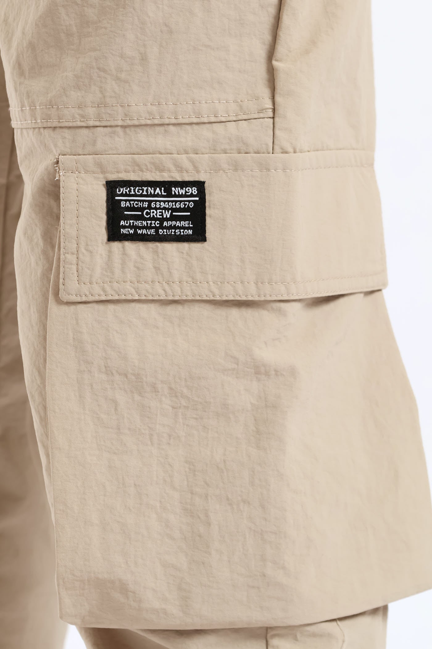 Boys Taslon Cargo Jogger - Stone - Image 5