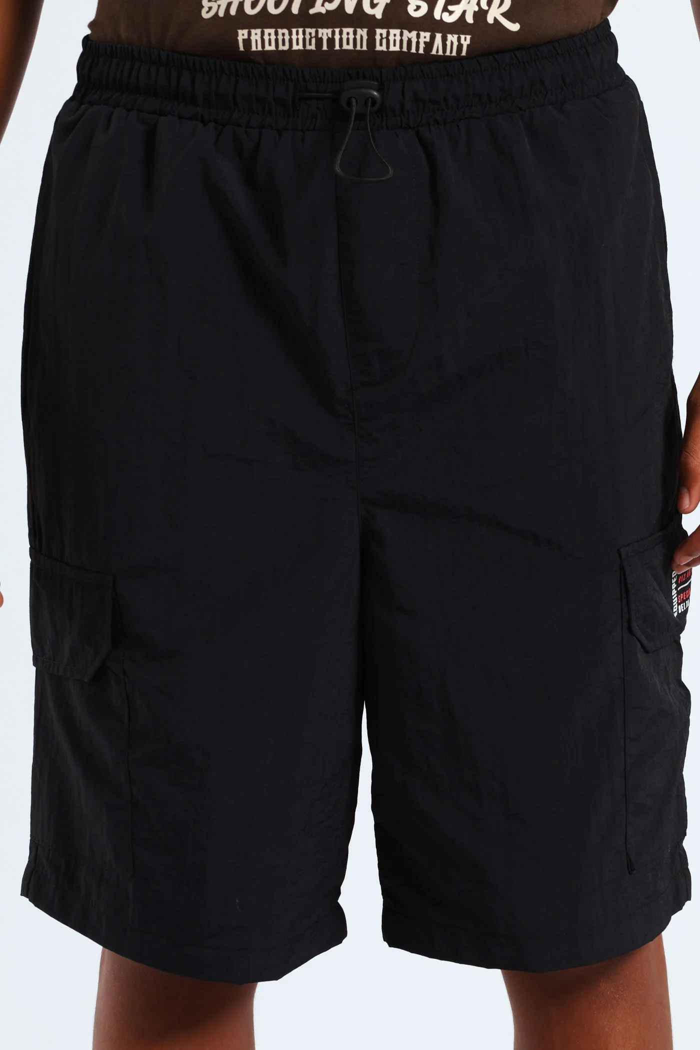 Boys Taslon Cargo Short - Black - Image 4