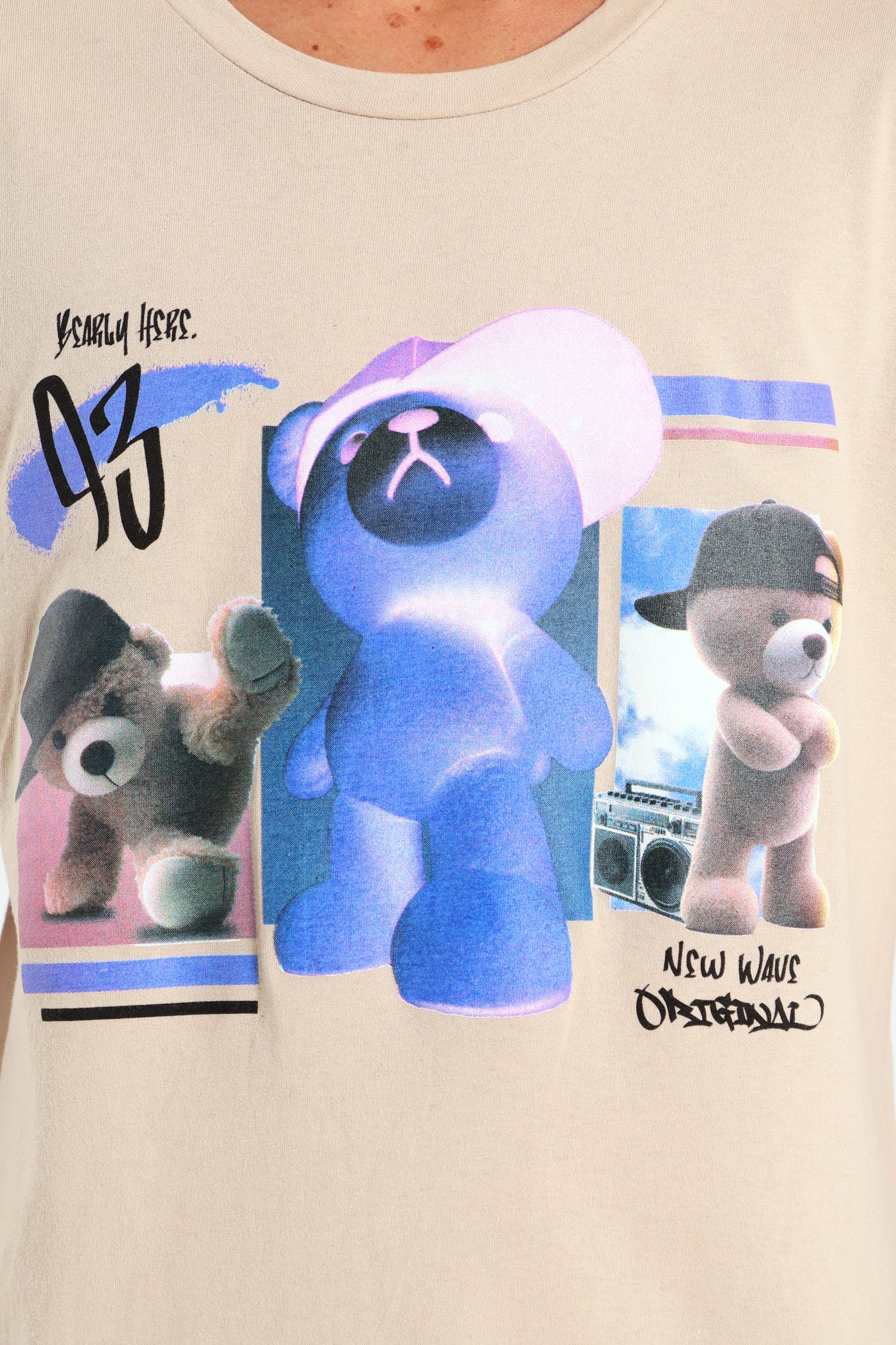 Boys Teddy Breakdance Tee - Stone - Image 4