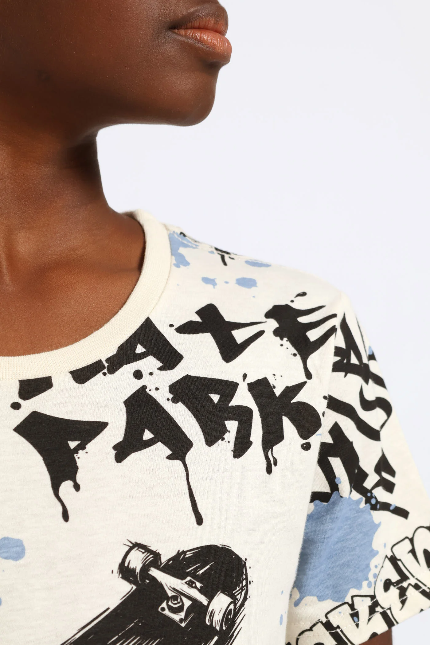 Boys Teddy Skate Tee - Stone - Image 5