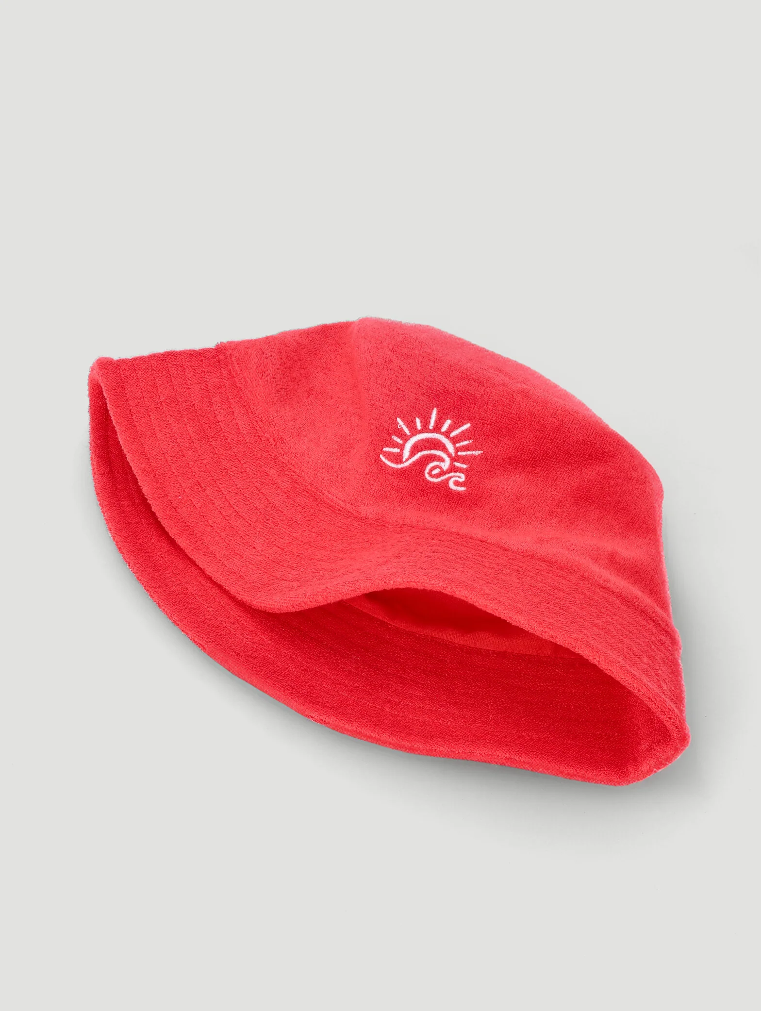Boys Terry Cloth Bucket Hat - Red - Image 2
