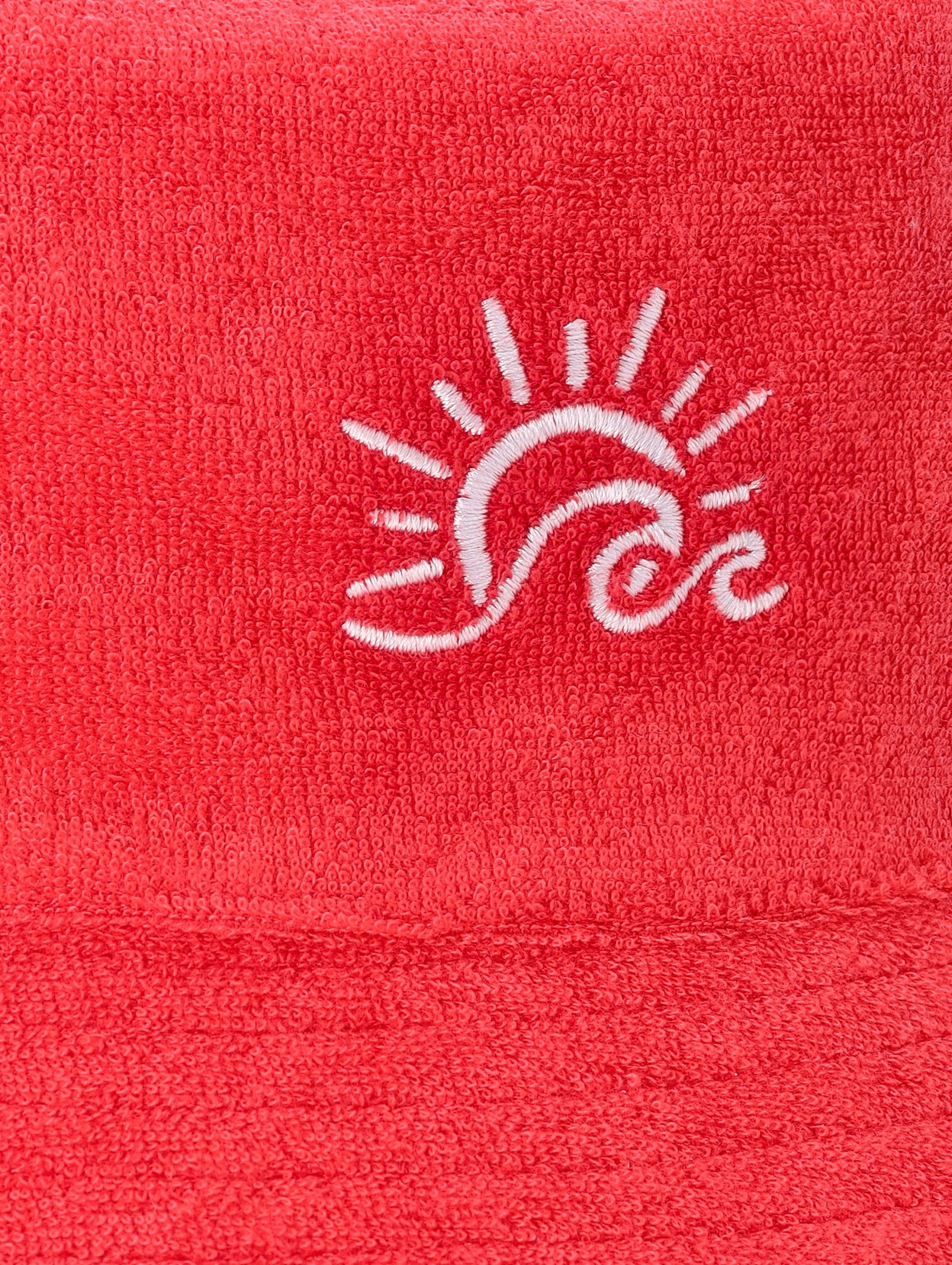 Boys Terry Cloth Bucket Hat - Red - Image 3