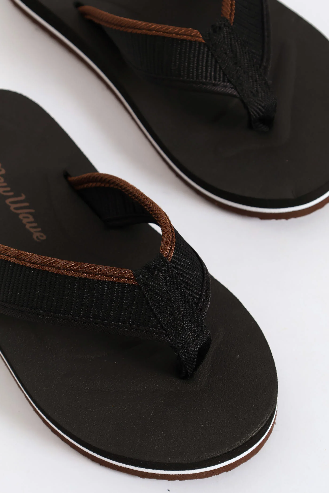 Boys Thong Sandal - Black/Tan - Image 2