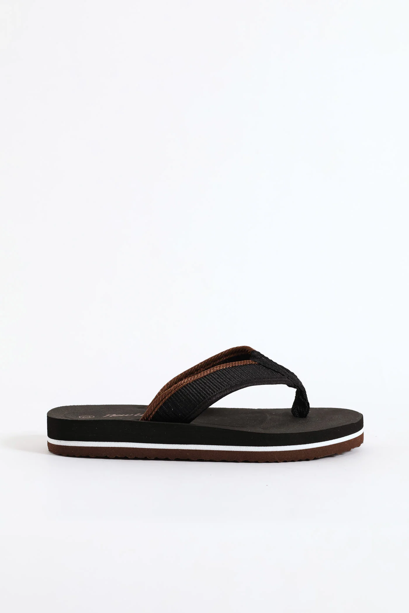 Boys Thong Sandal - Black/Tan - Image 3