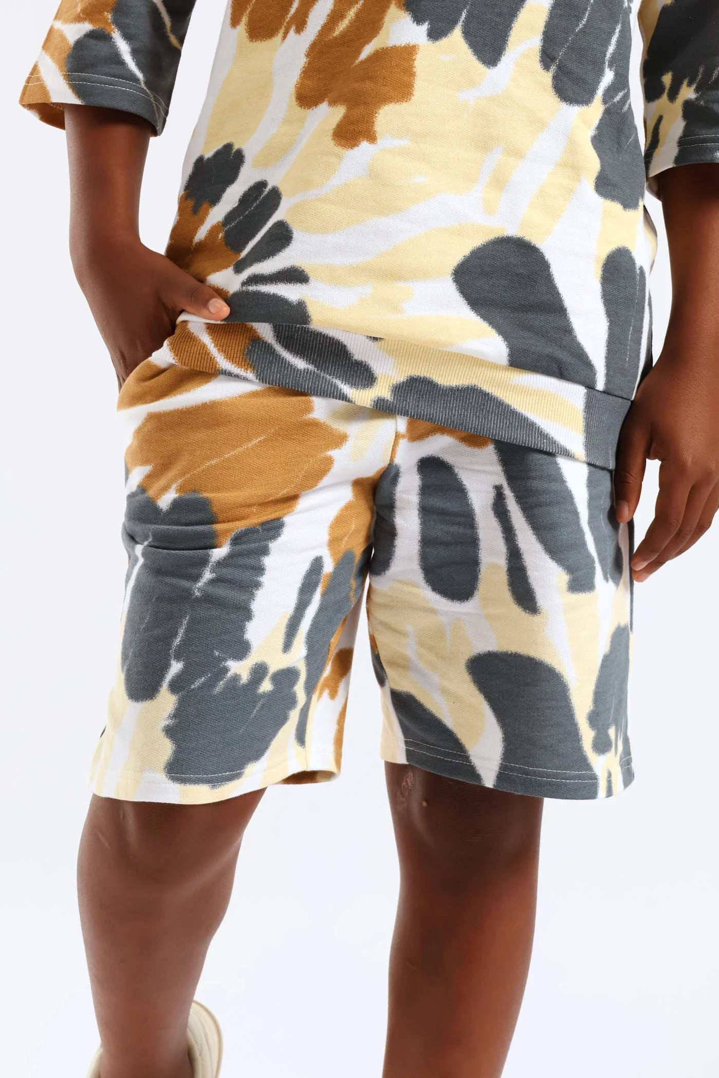Boys Tie Dye Fleece Short - Multi - Image 2