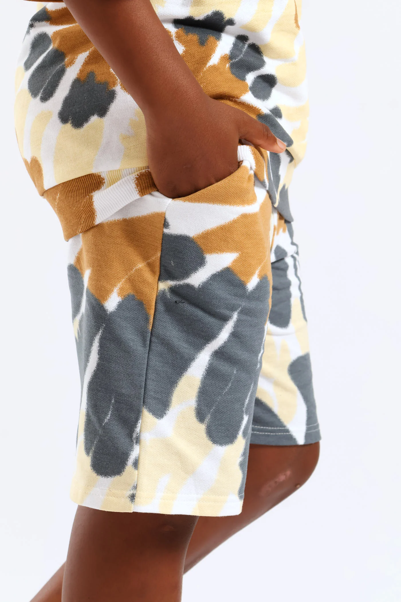 Boys Tie Dye Fleece Short - Multi - Image 5