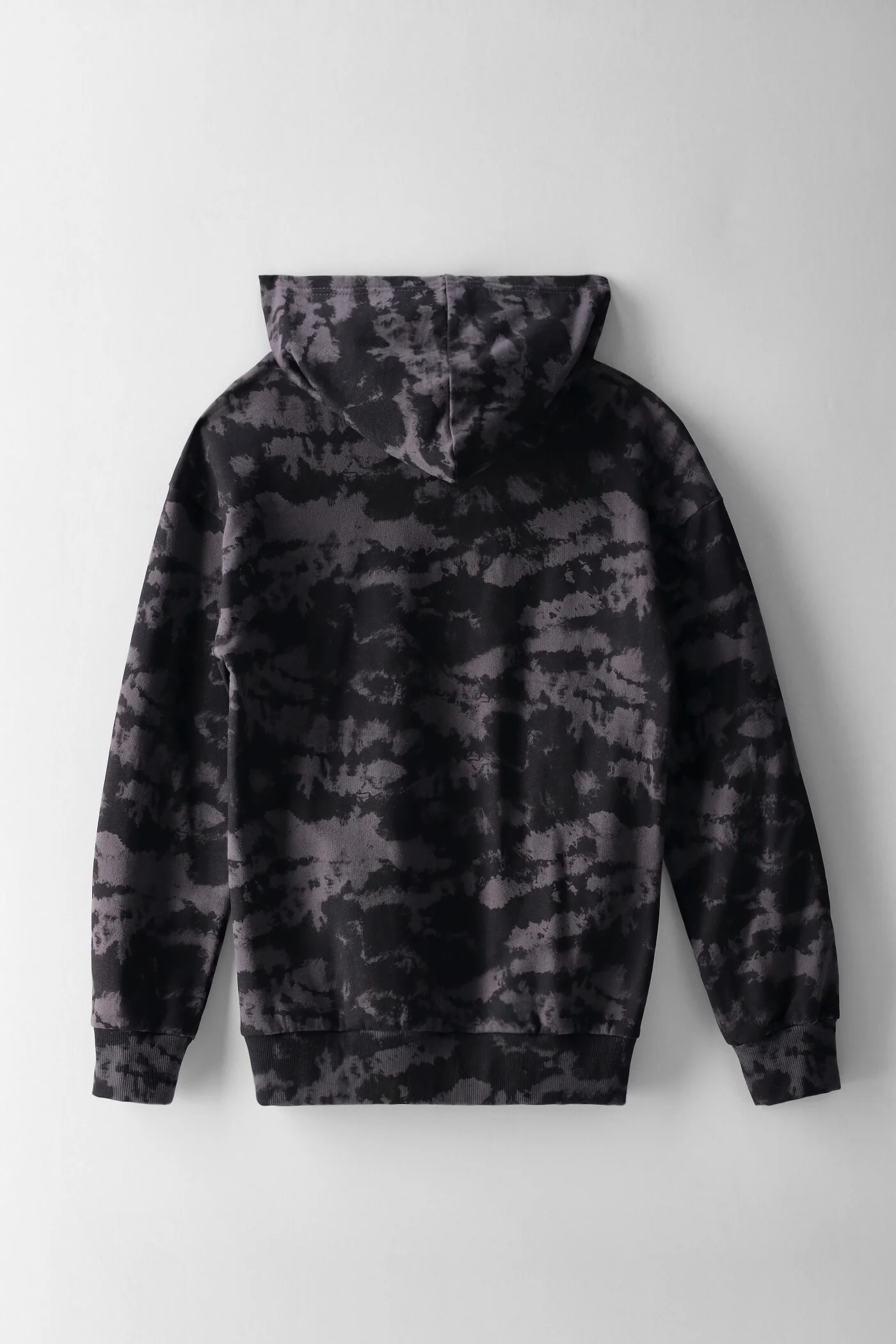 Boys Tie Dye Hoody - Black/Charcoal - Image 2