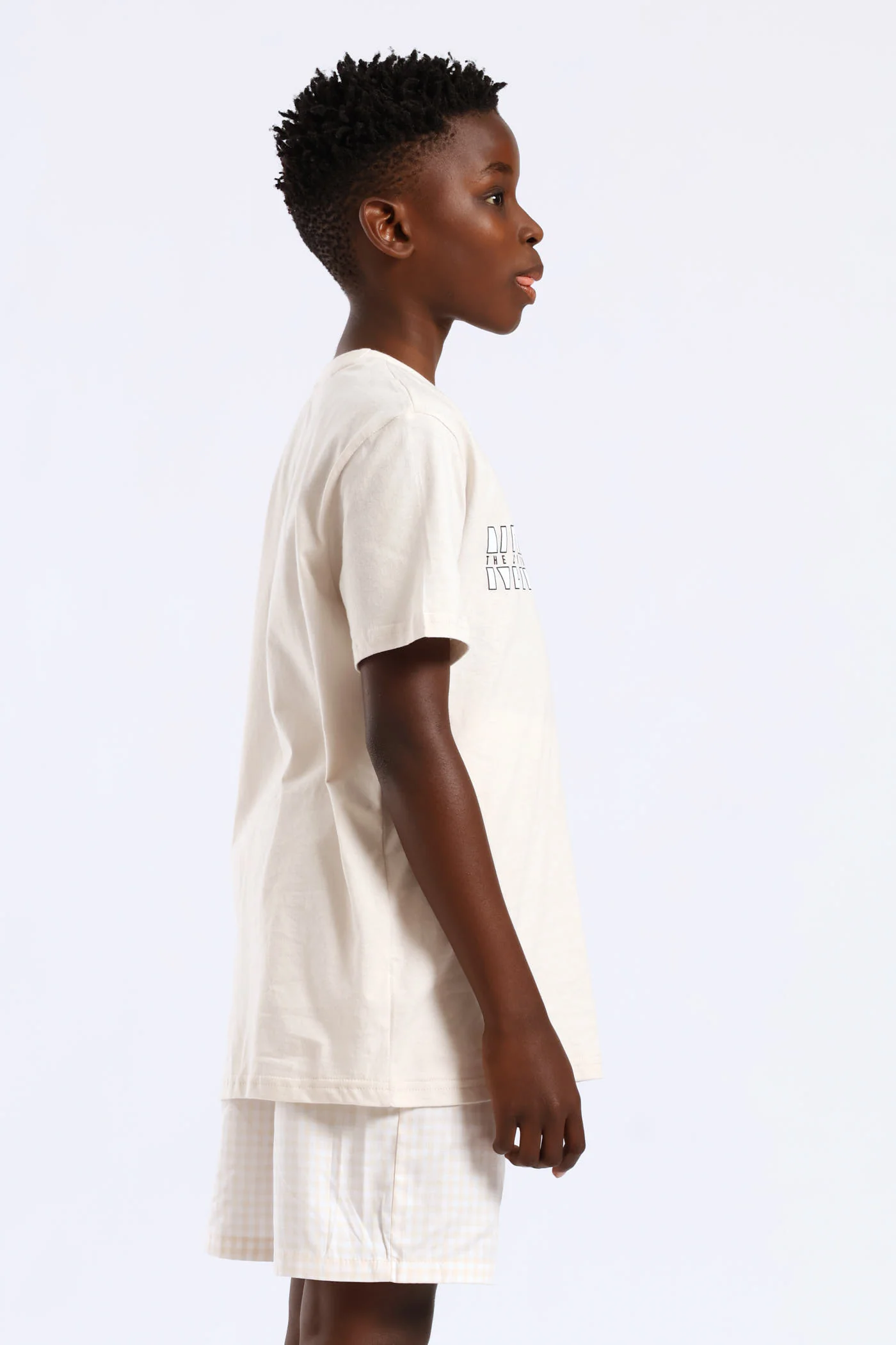 Boys Top & Woven Bottom New York Sleep Set - Stone - Image 3