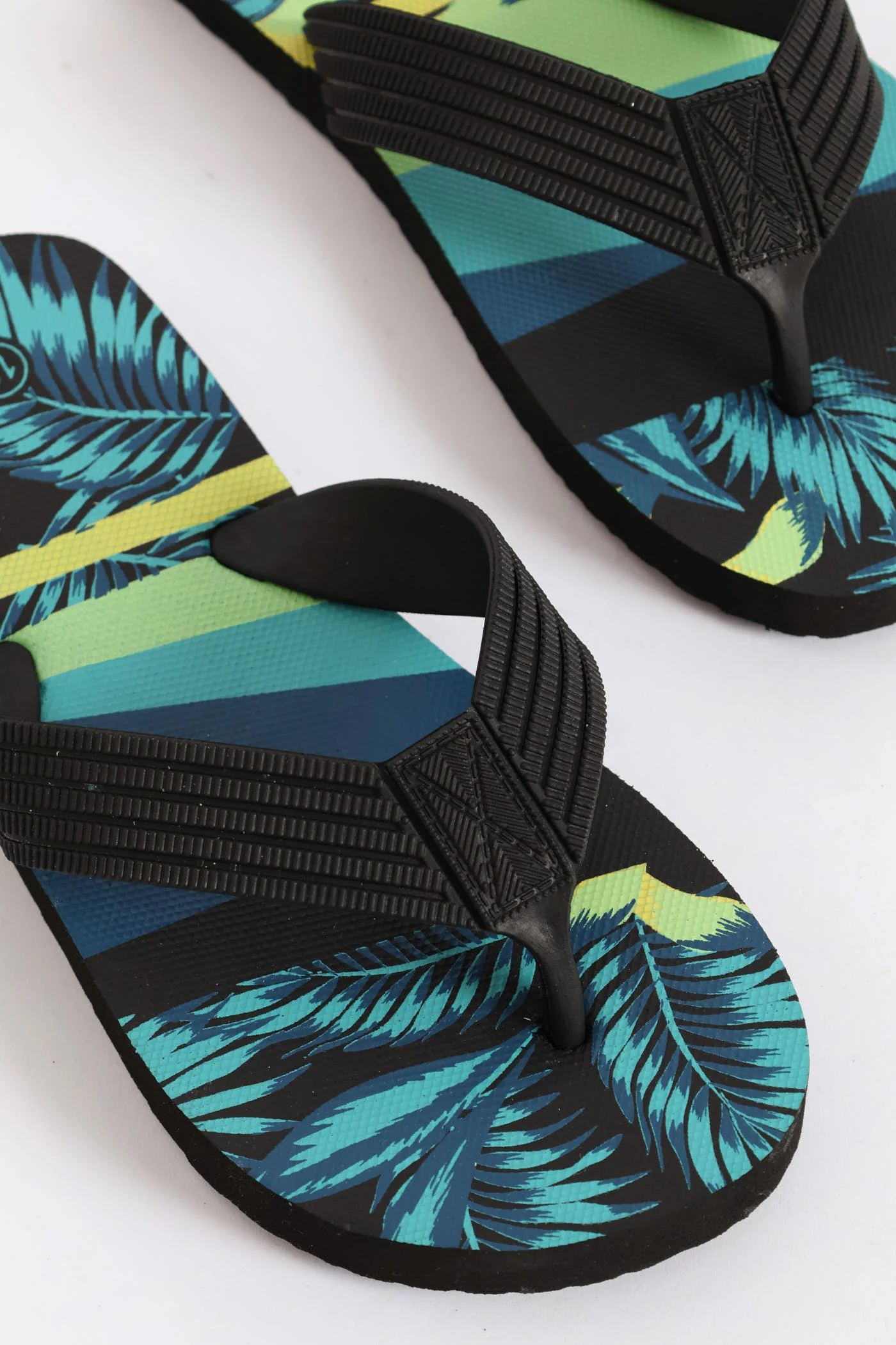 Boys Tropical Thong Sandal - Teal - Image 2
