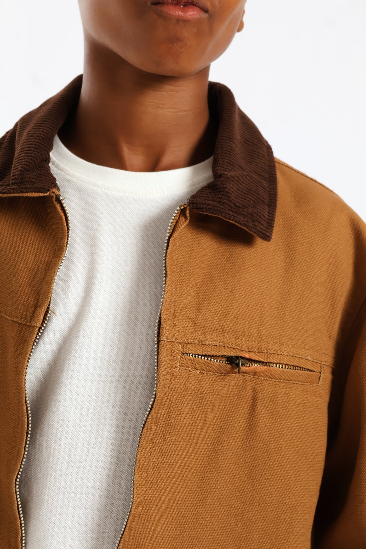 Boys Twill Barn Jacket - Tan - Image 2