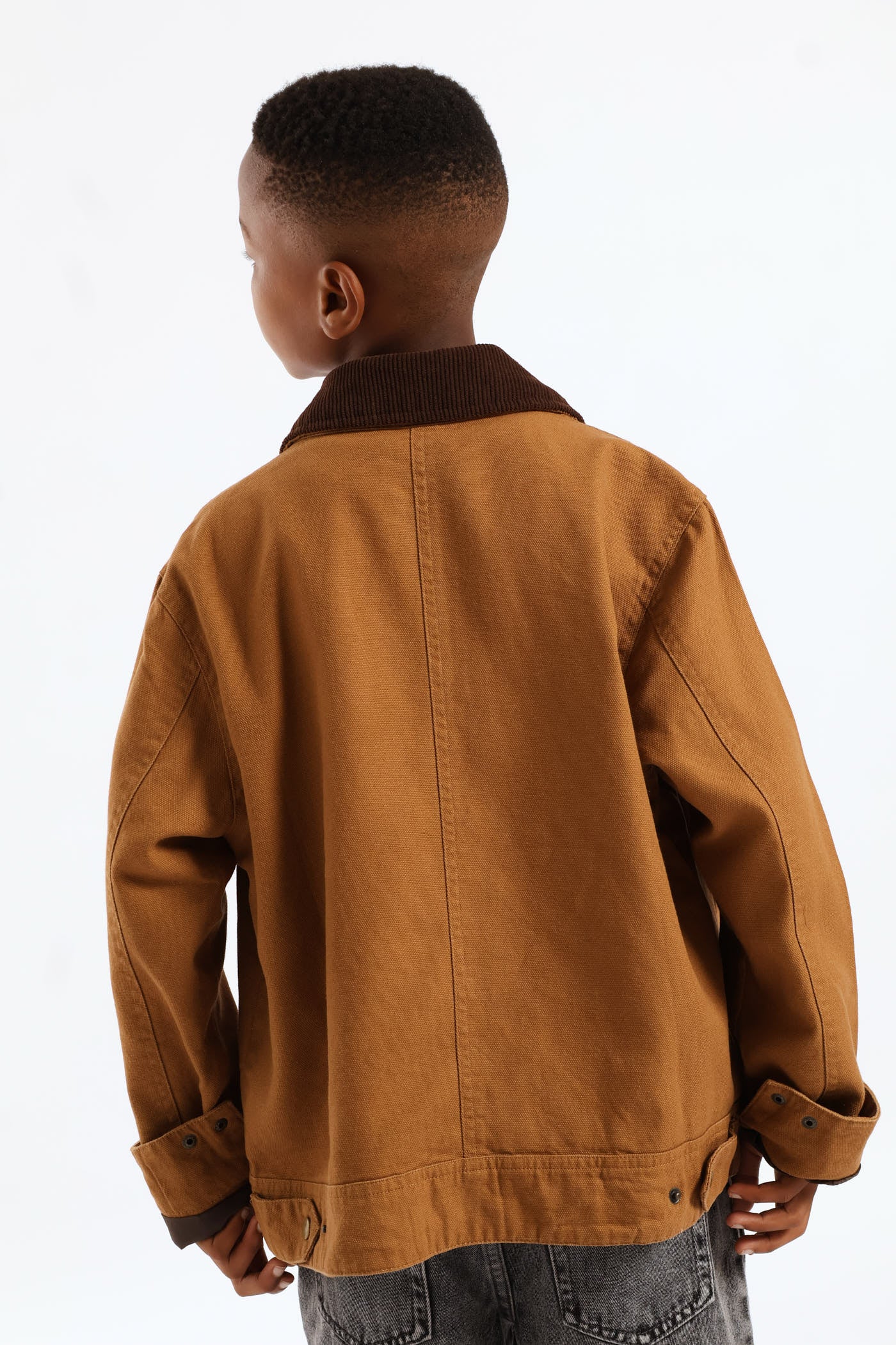 Boys Twill Barn Jacket - Tan - Image 5