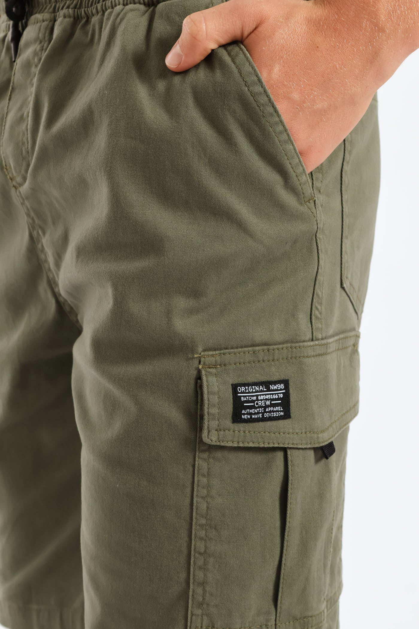 Boys Twill Cargo Short - Olive - Image 5