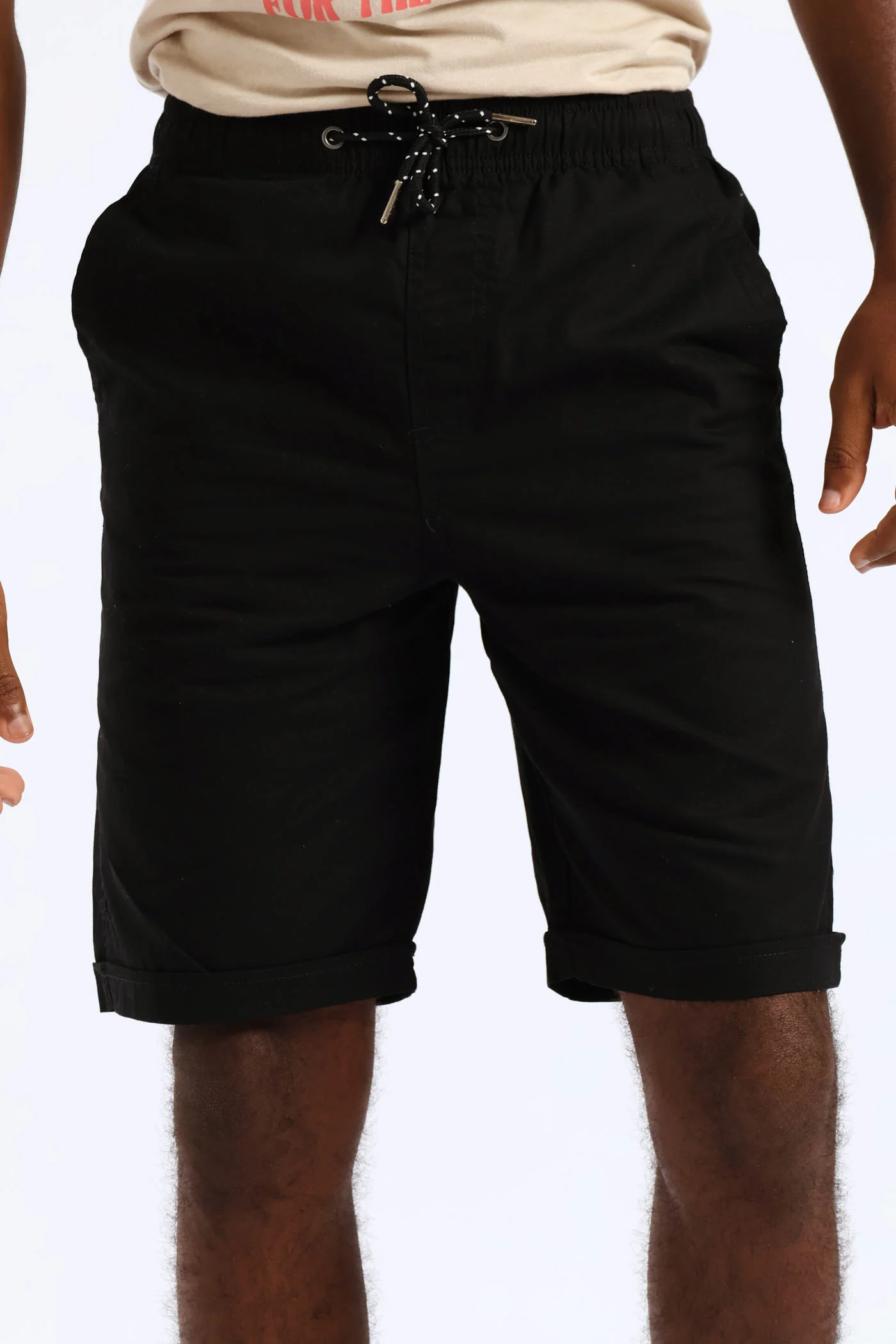 Boys Twill Pull On Short - Black - Image 2