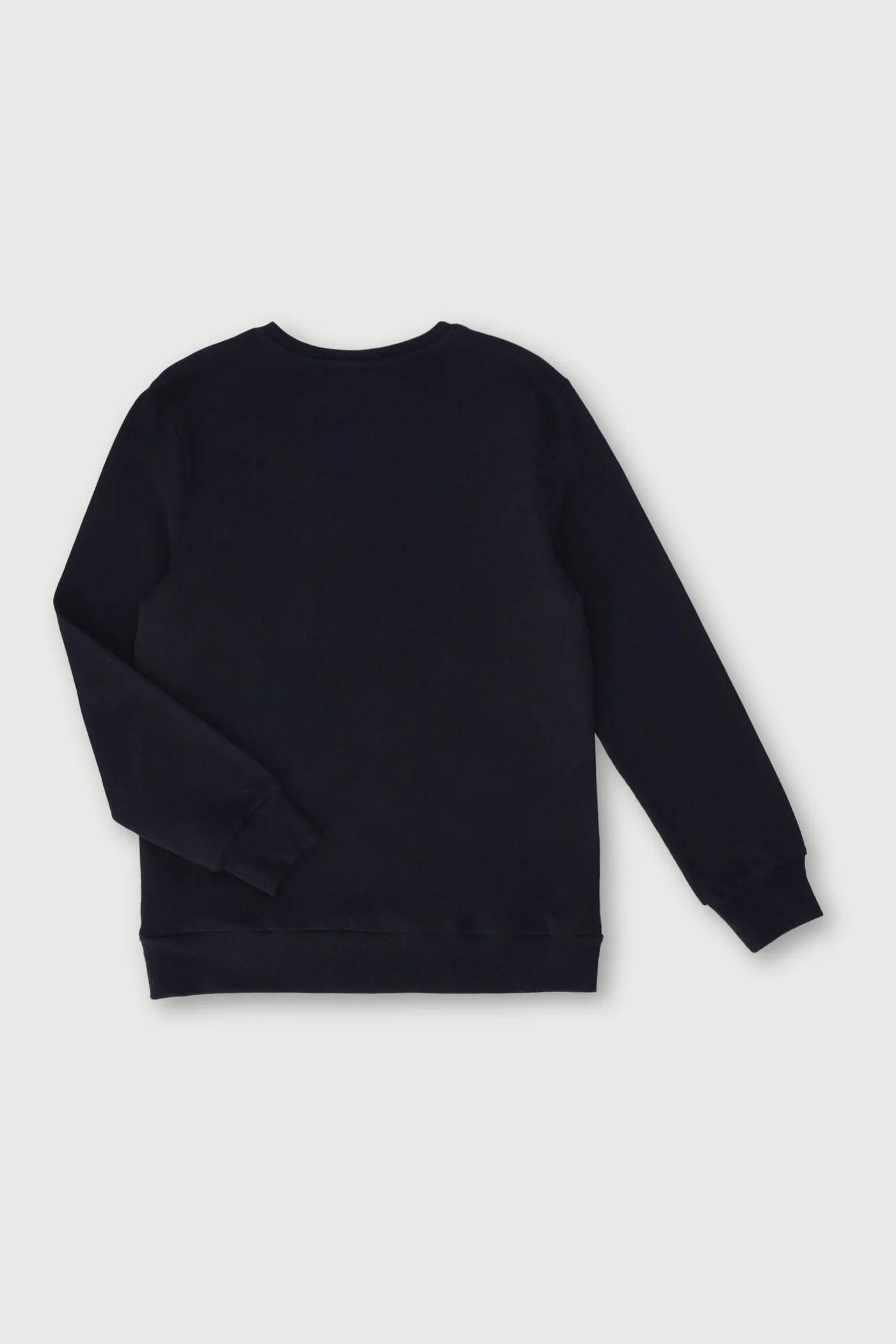 Boys Unbrushed Fleece Crew Top - Black - Image 2