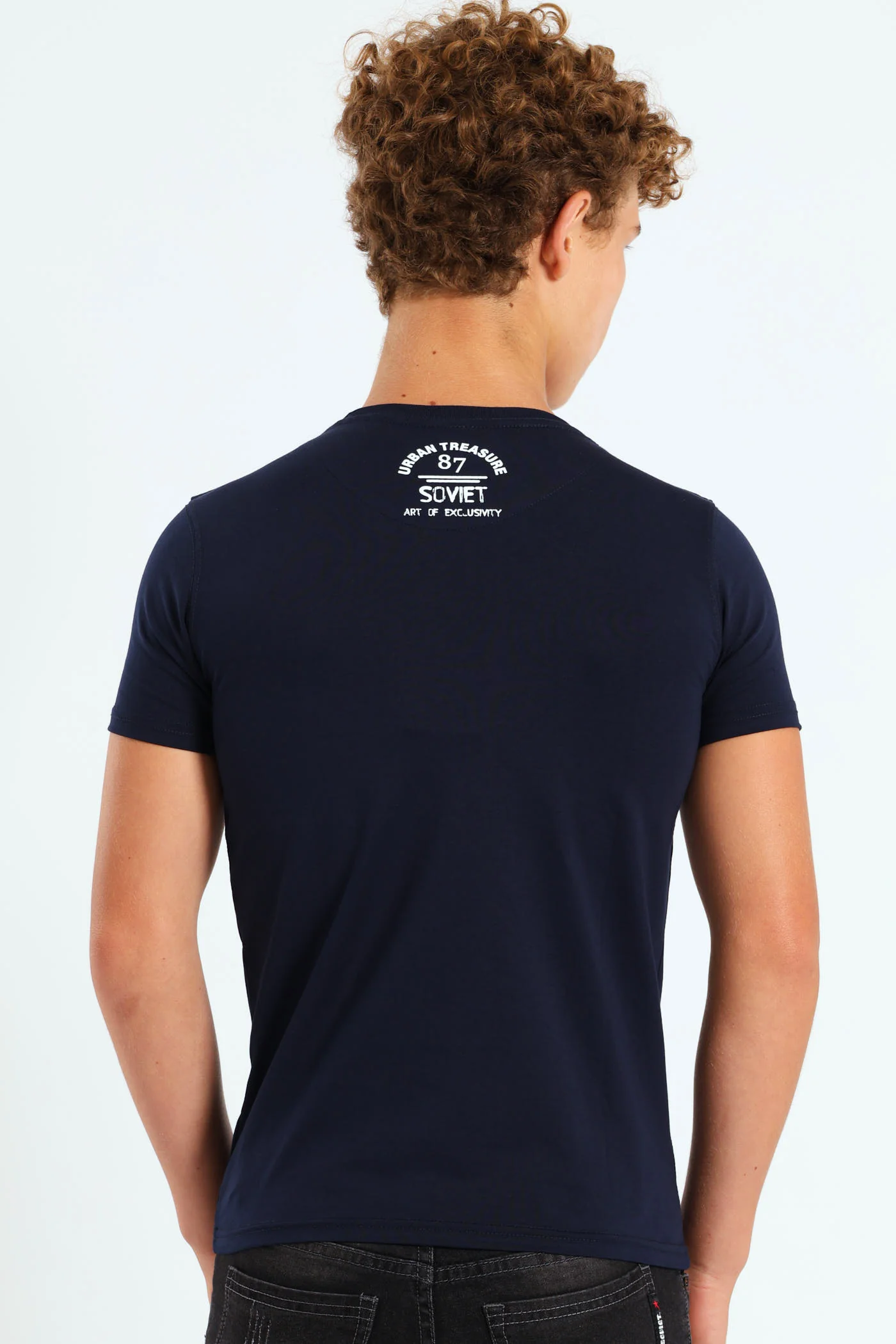 Boys Voltage Crew Neck Tee - Navy - Image 3