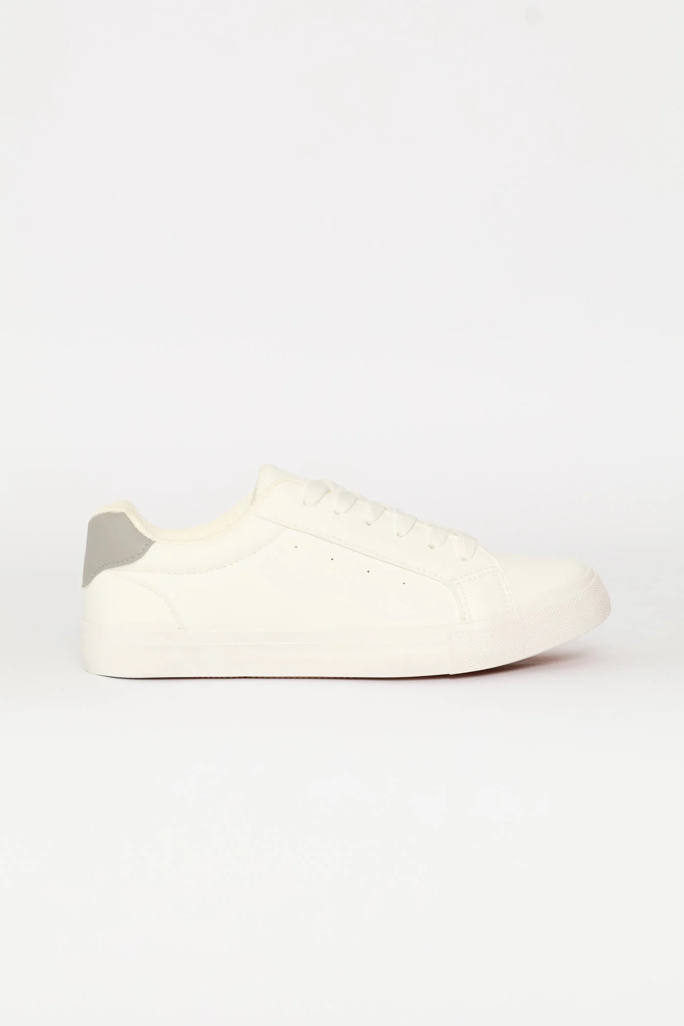 Boys Vulcanised Sneaker - White/Grey - Image 2