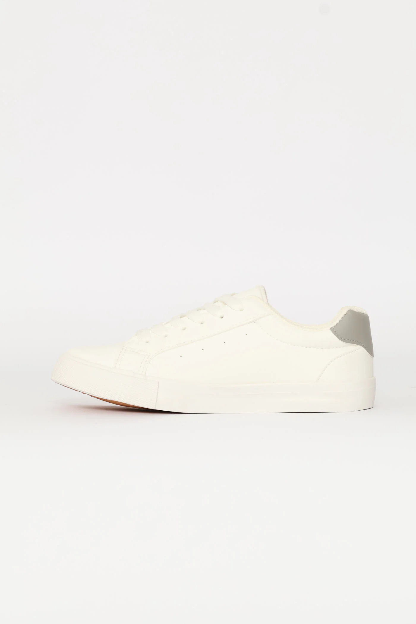 Boys Vulcanised Sneaker - White/Grey - Image 3
