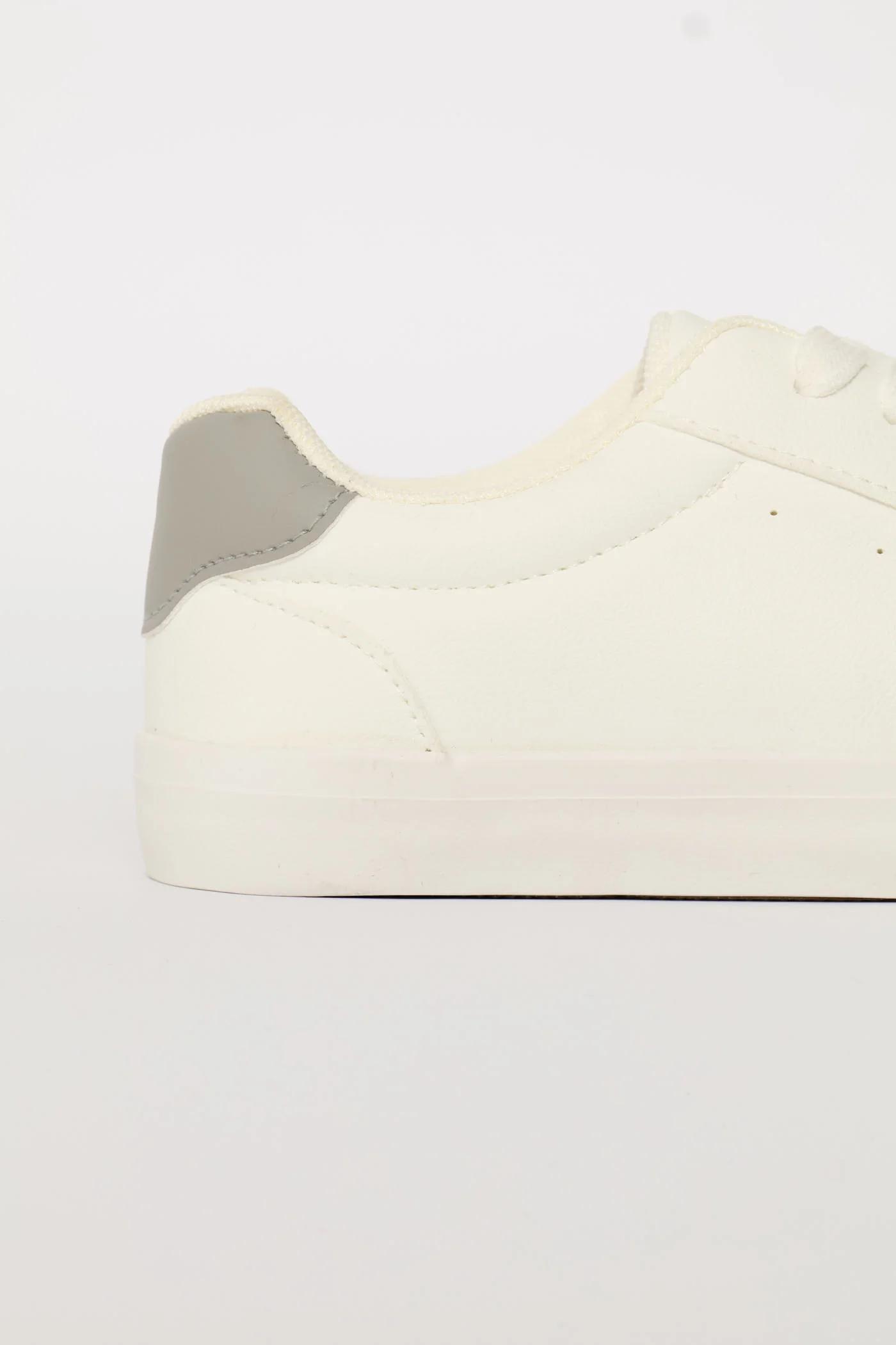 Boys Vulcanised Sneaker - White/Grey - Image 4