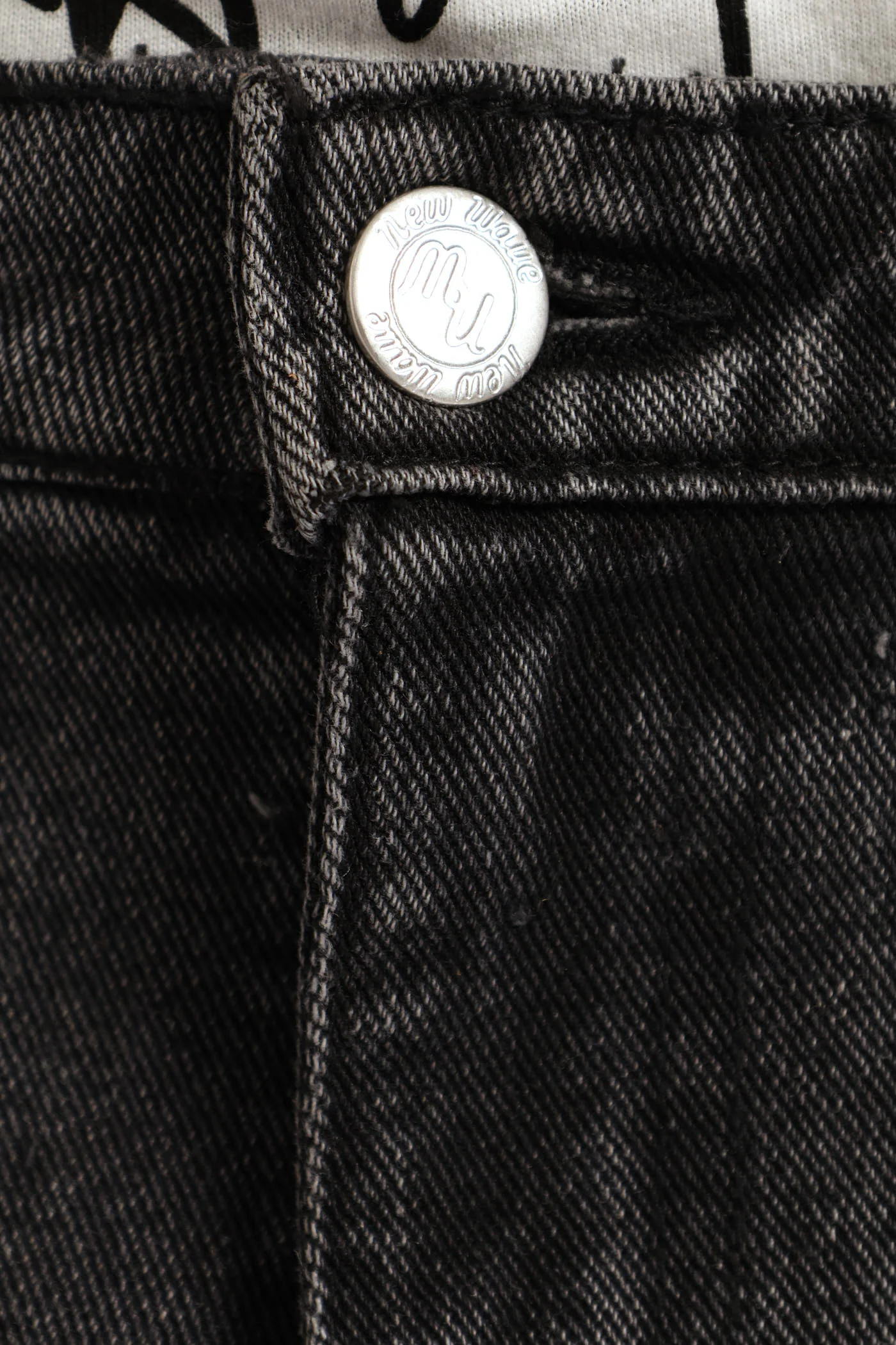Boys Washed Bull Denim Loose Pant - Black - Image 5